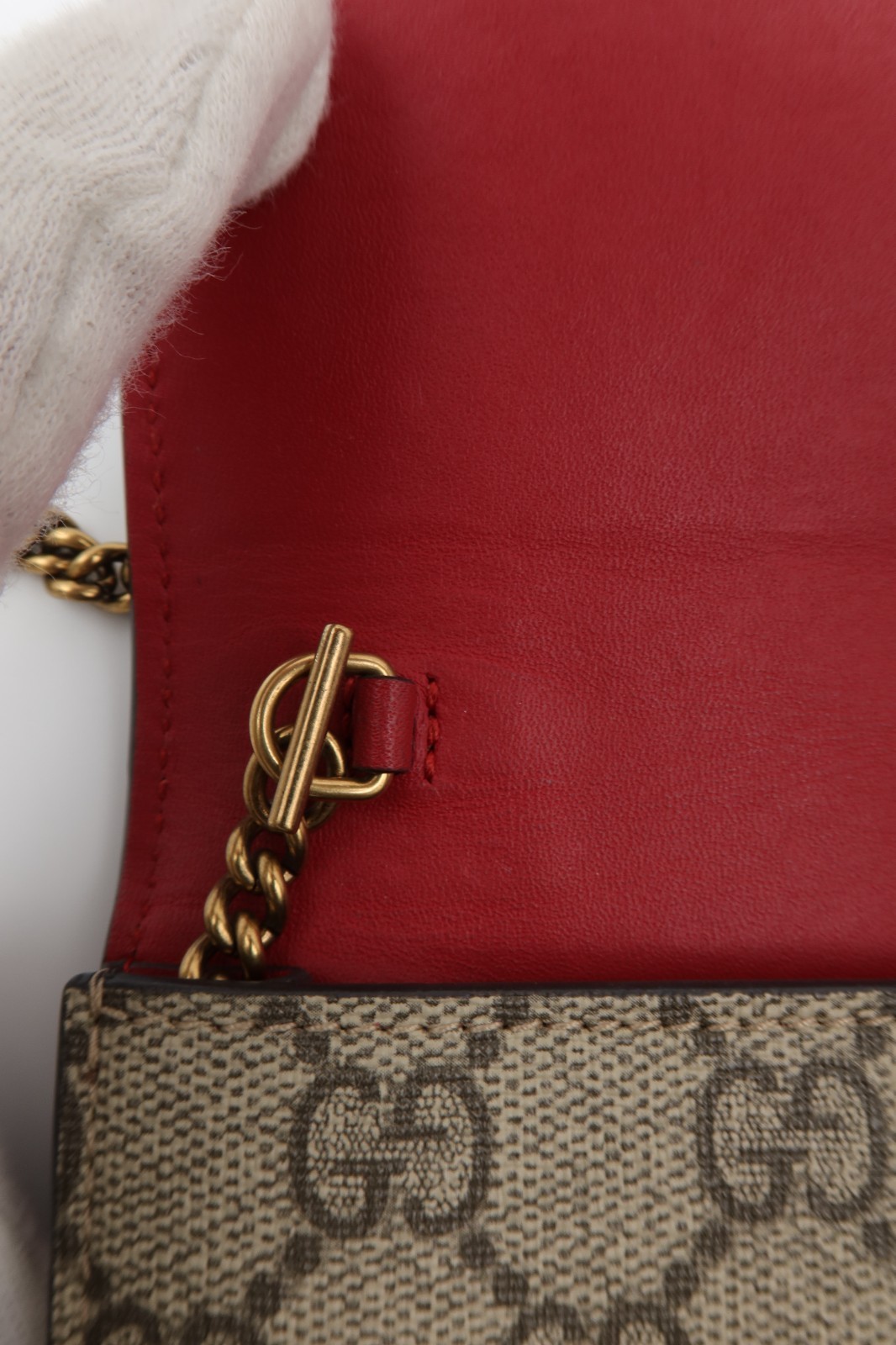 Gucci GG Supreme Monogram Mini Cherry Chain Bag