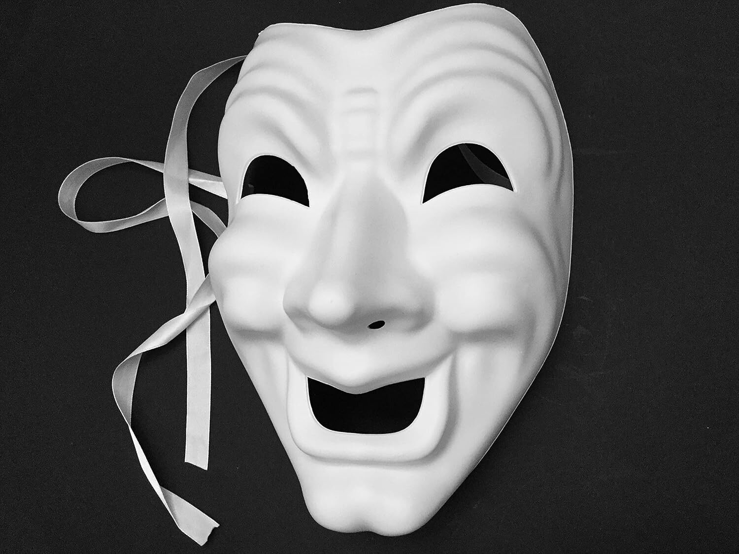 Blank DIY Masquerade Comedy Tragedy Mask Unisex Adult Performance Play Halloween