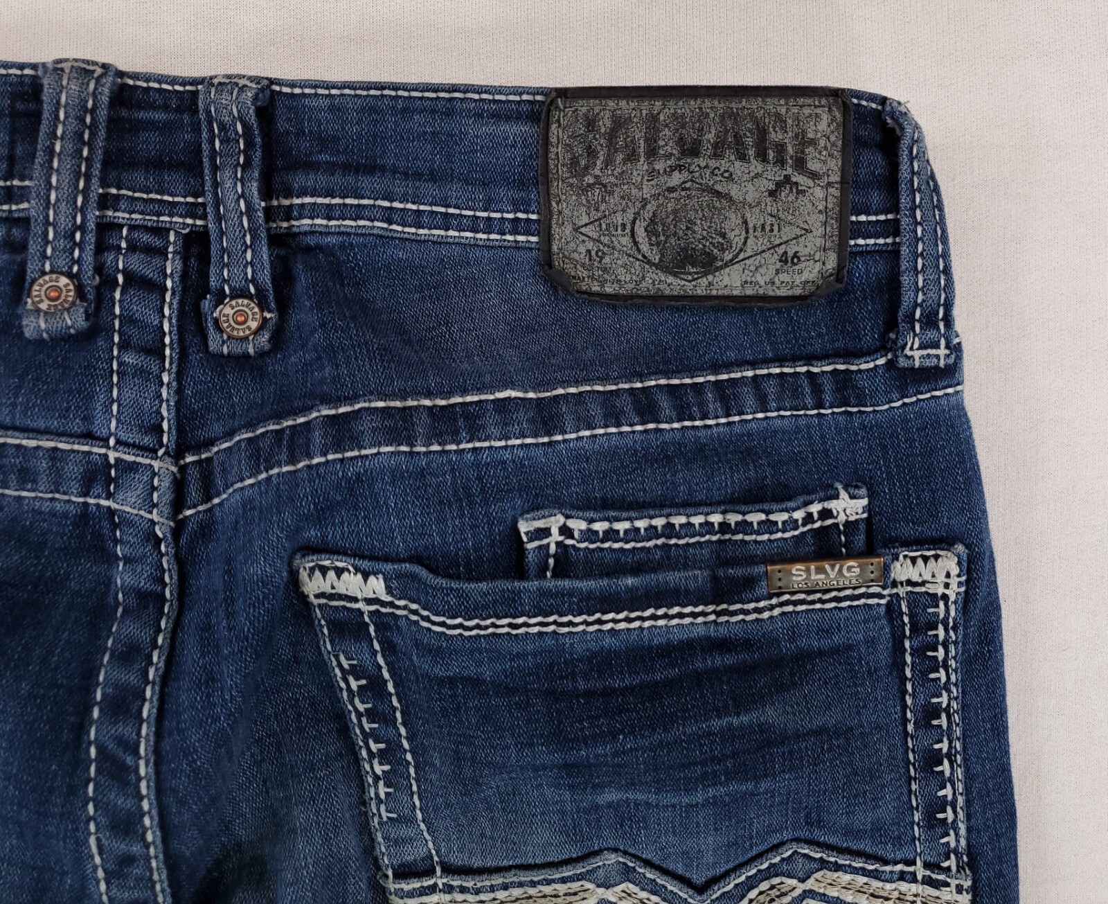 Salvage BKE Buckle Havoc Straight Jeans Distressed Mens 34×33