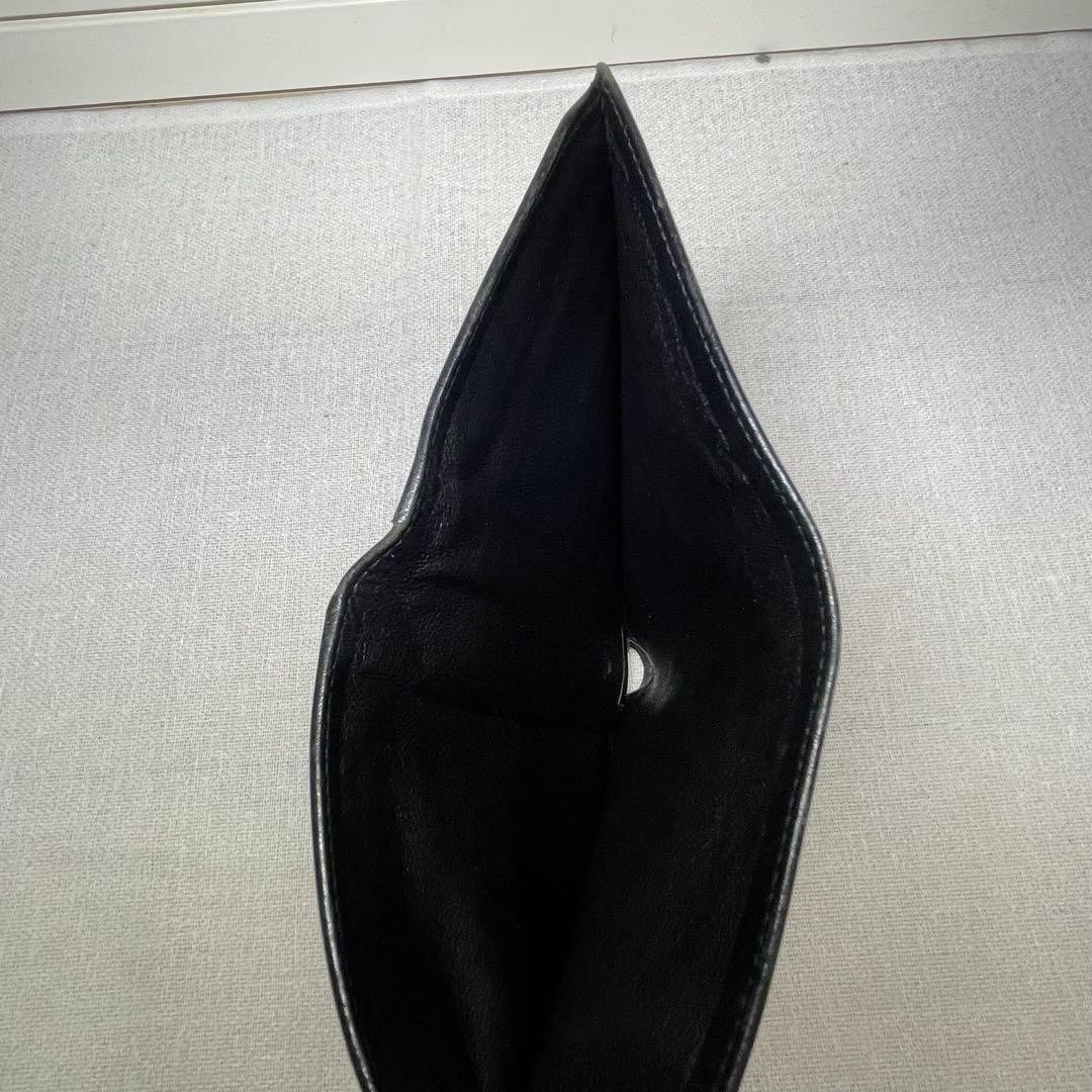 GUCCI Black GG Pattern Folded Wallet No Coin Purse