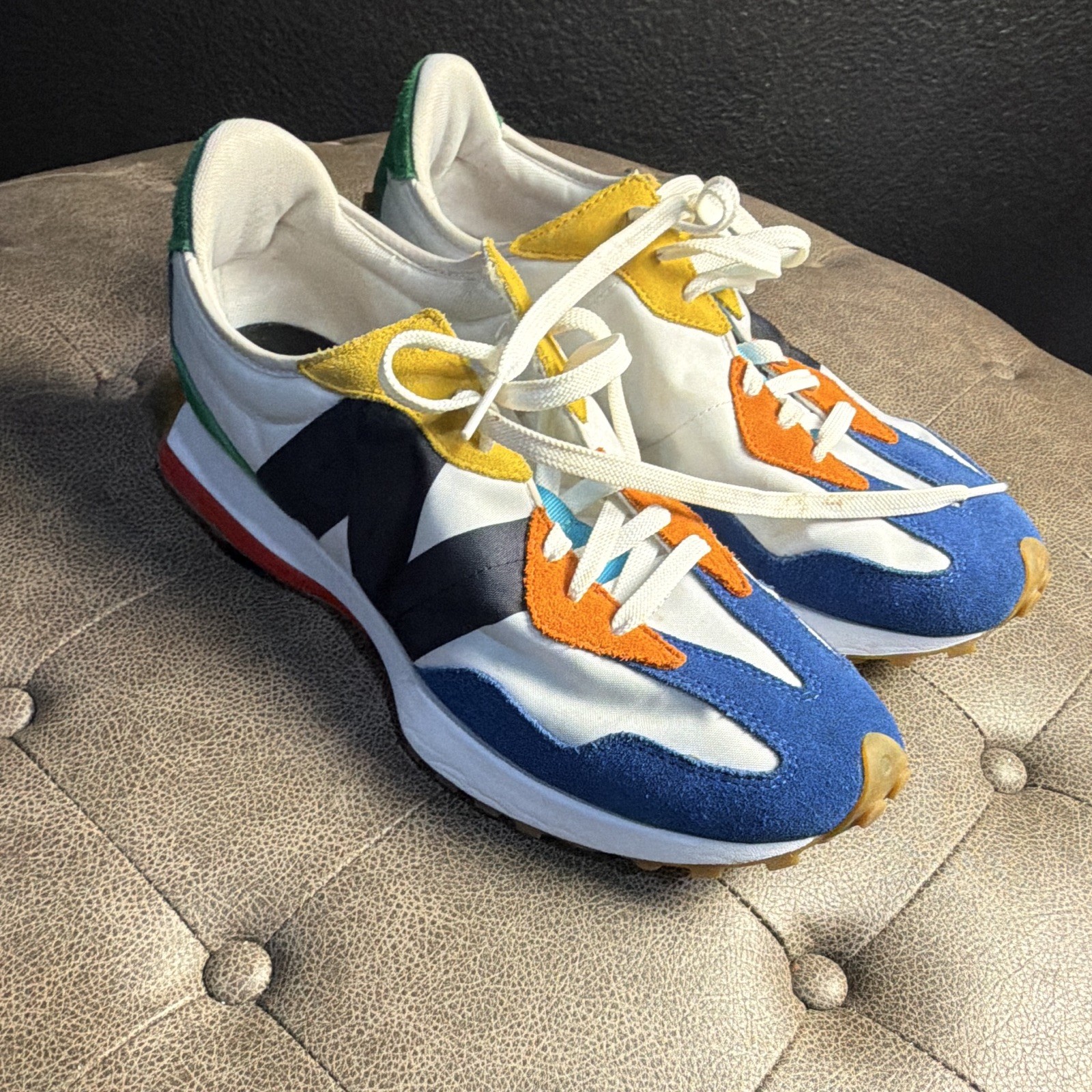 New Balance-327 Lifestyle Blue/Orange/White/Green/Black