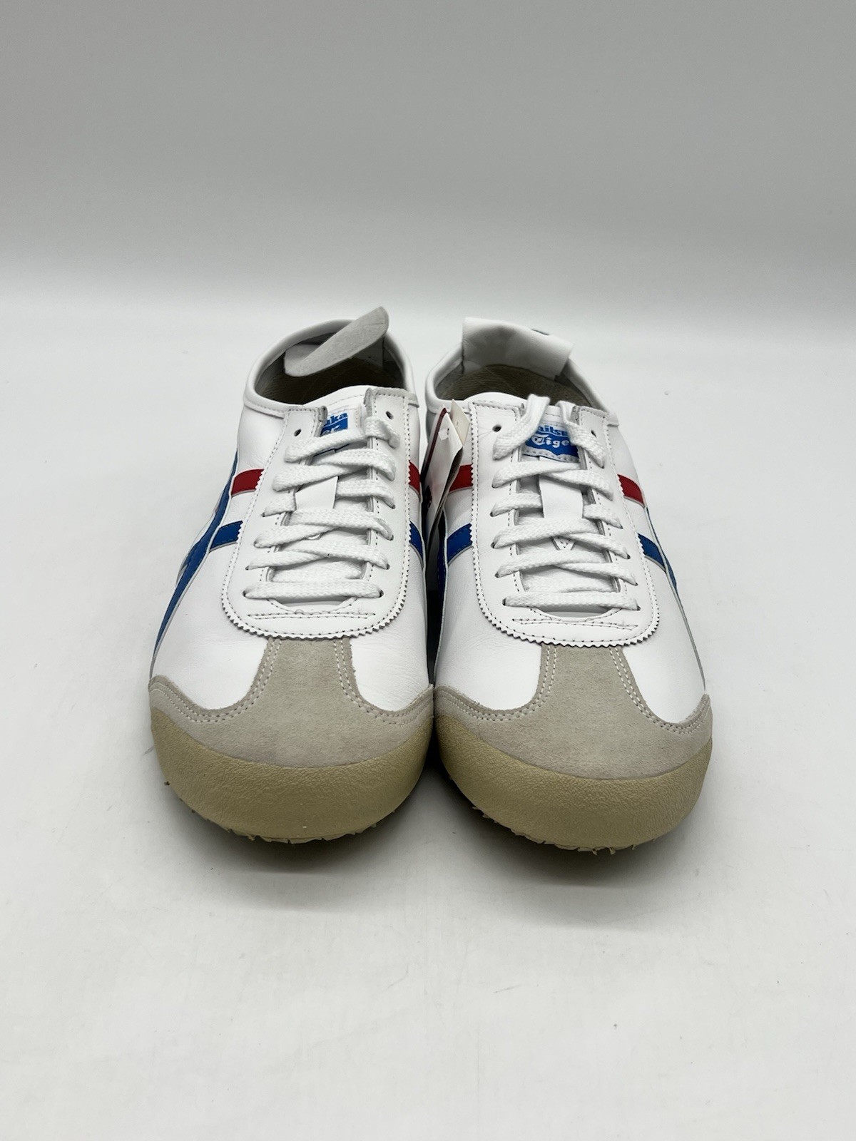 Onitsuka Tiger Mexico 66 DL408 Men Sz 11 White Red Blue Leather Fashion Sneakers