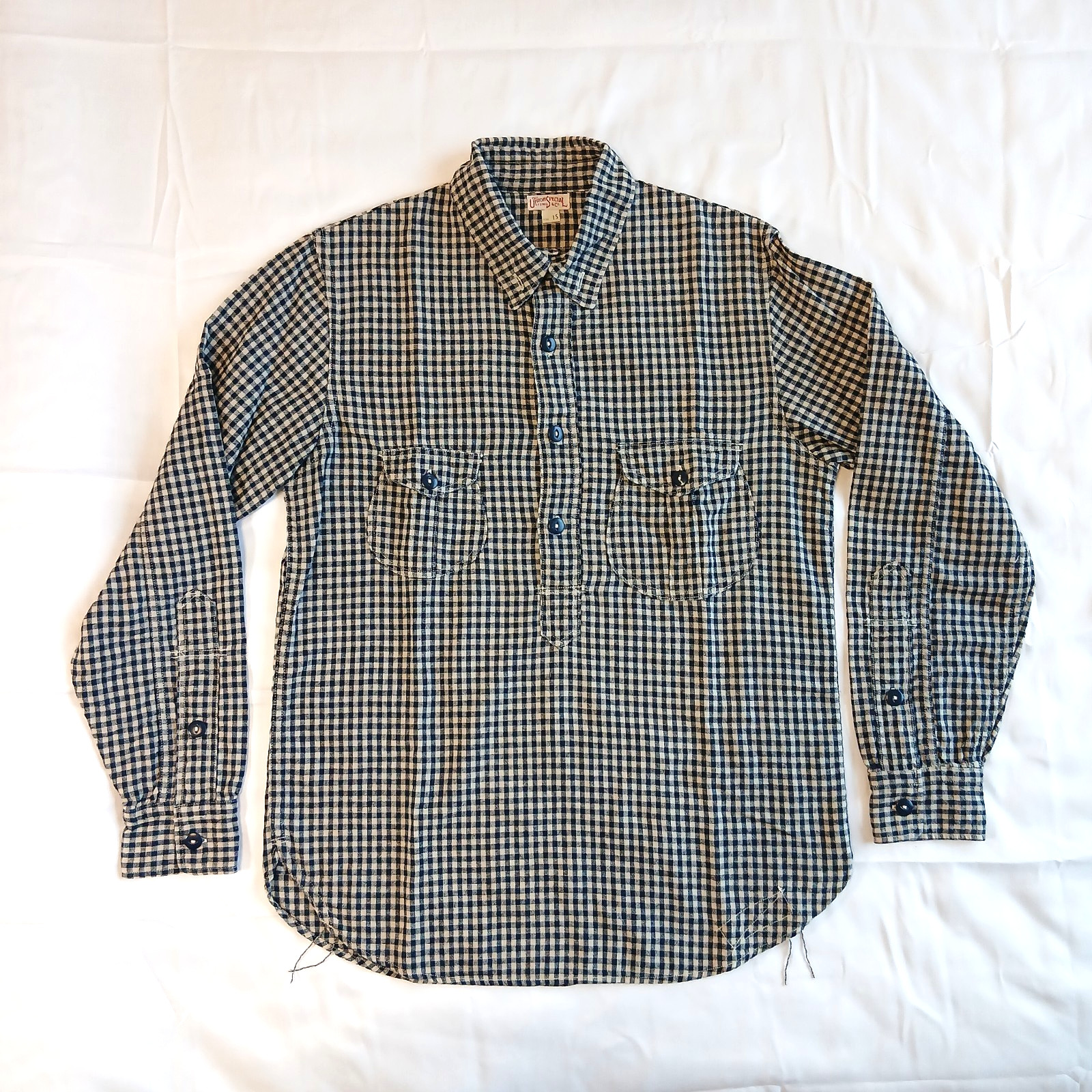 Freewheelers 1223005 Locomotive Fireman Shirt 15 G.F.Stifel Indigo Check Japan