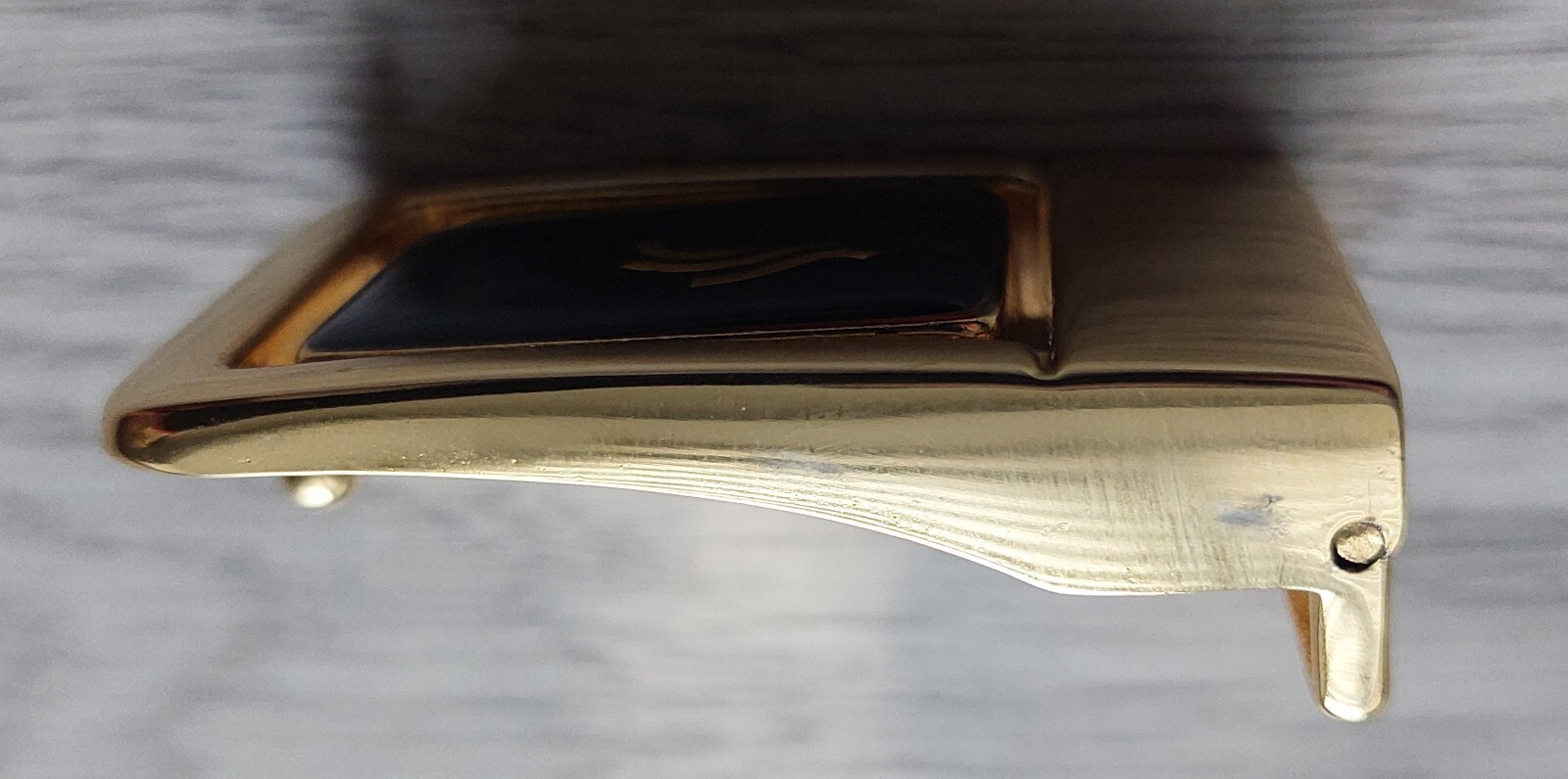 VTG Belt Buckle SPORRONG, brass, size 5.1 x 3.2 cm/ 2 x 1.3 in, used, Sweden