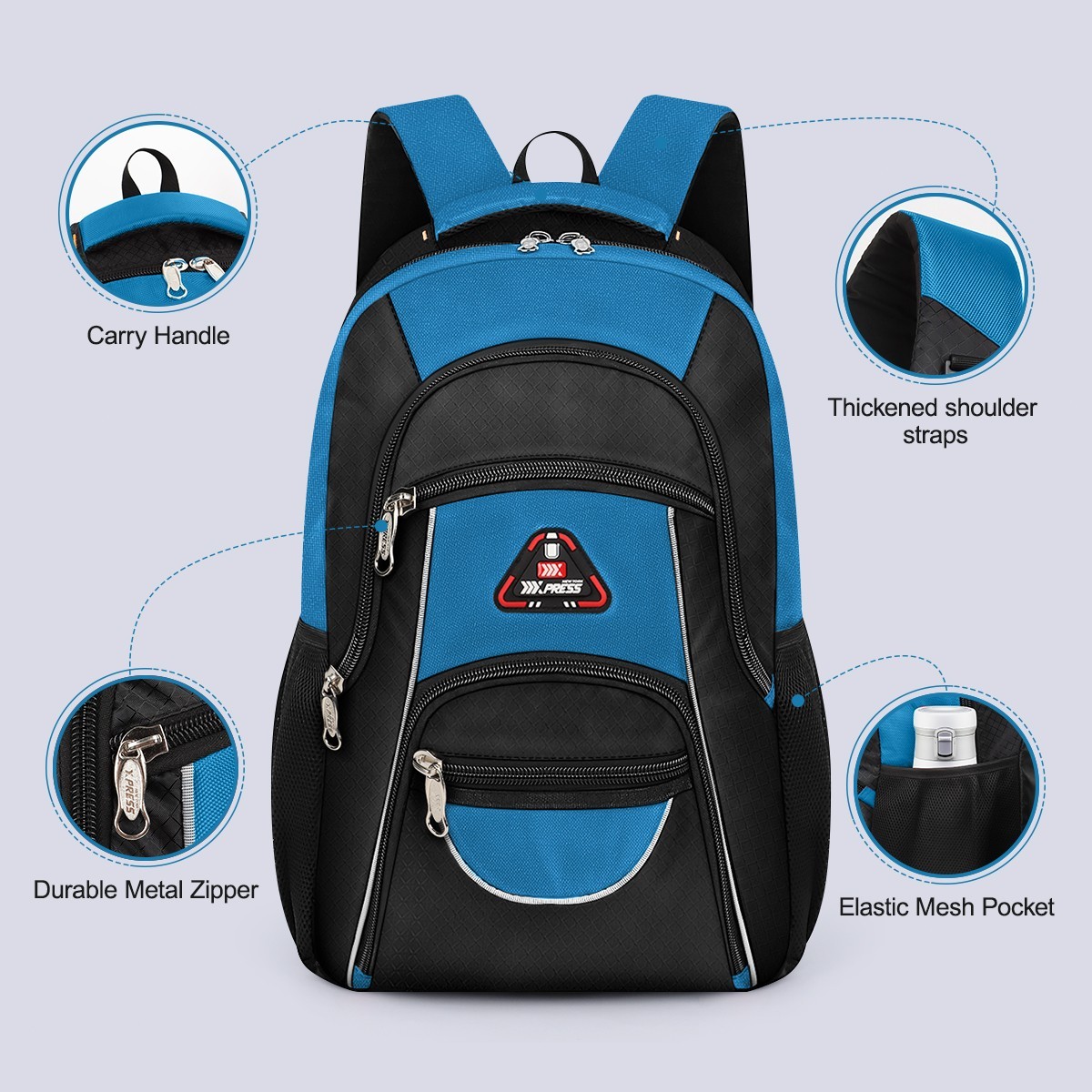 Extra Large Travel Backpack with Laptop Pocket Lightweight College School Bag