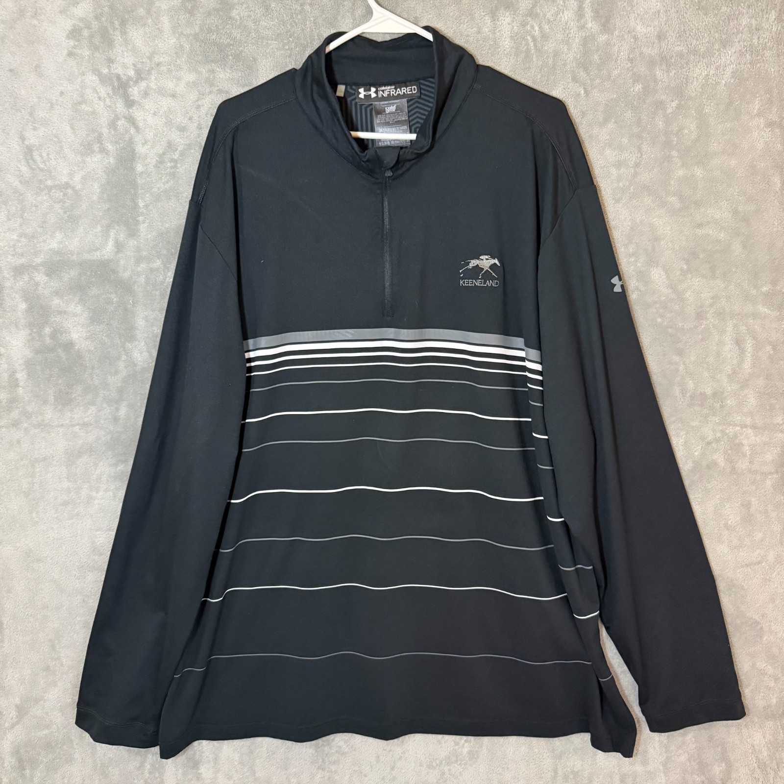 Under Armour Coldgear Infrared Golf Pullover Mens 3XL Black Keeneland 1/4 Zip