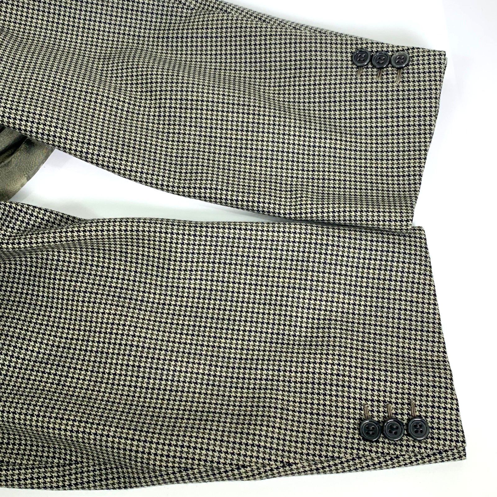 Brioni Traiano Houndstooth Blazer Jacket Mens 58/48R 90% Wool 10% Cashmere Italy