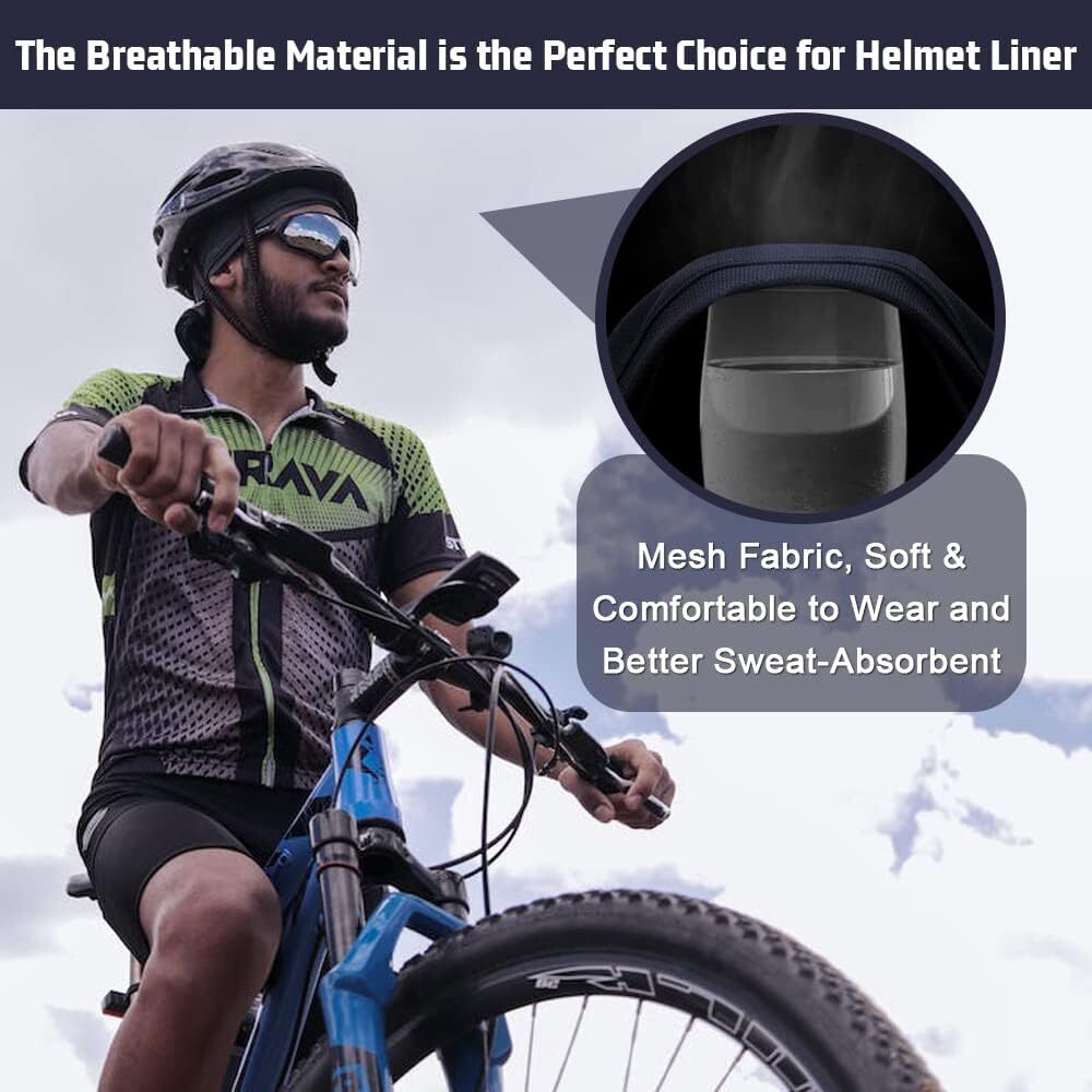 Soft Helmet Liner Quick-Dry Skull Cap Cycling Headgear Bicycle Breathable Beanie