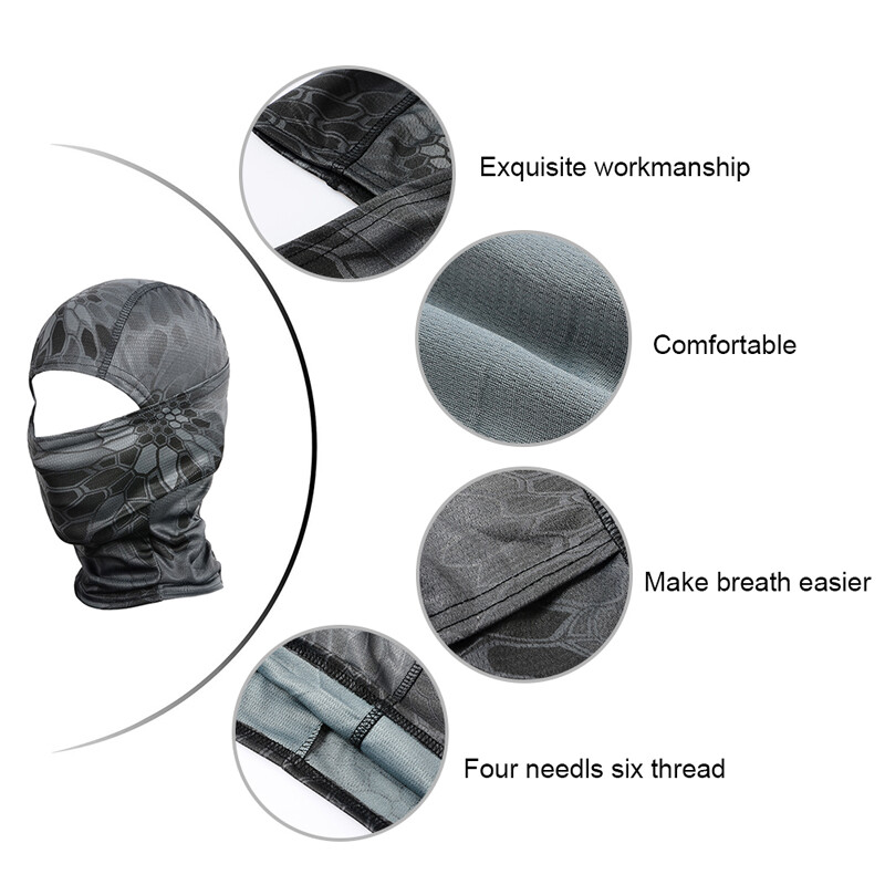 Tactical Camo Hunting Balaclava Neck Gaiter Face Mask Bandana Scarves Headwear