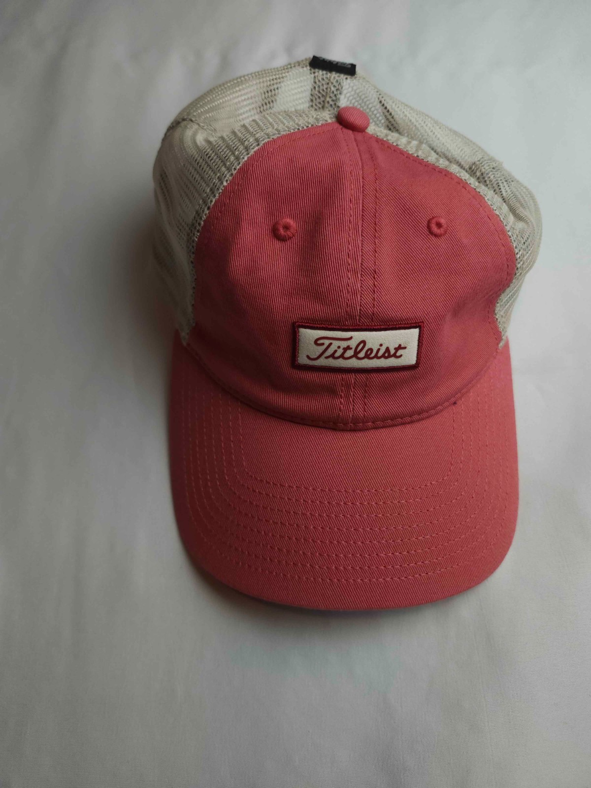 Titleist Trucker Hat Unisex One Size Adjustable Red Mesh Snapback Golf Cap Patch