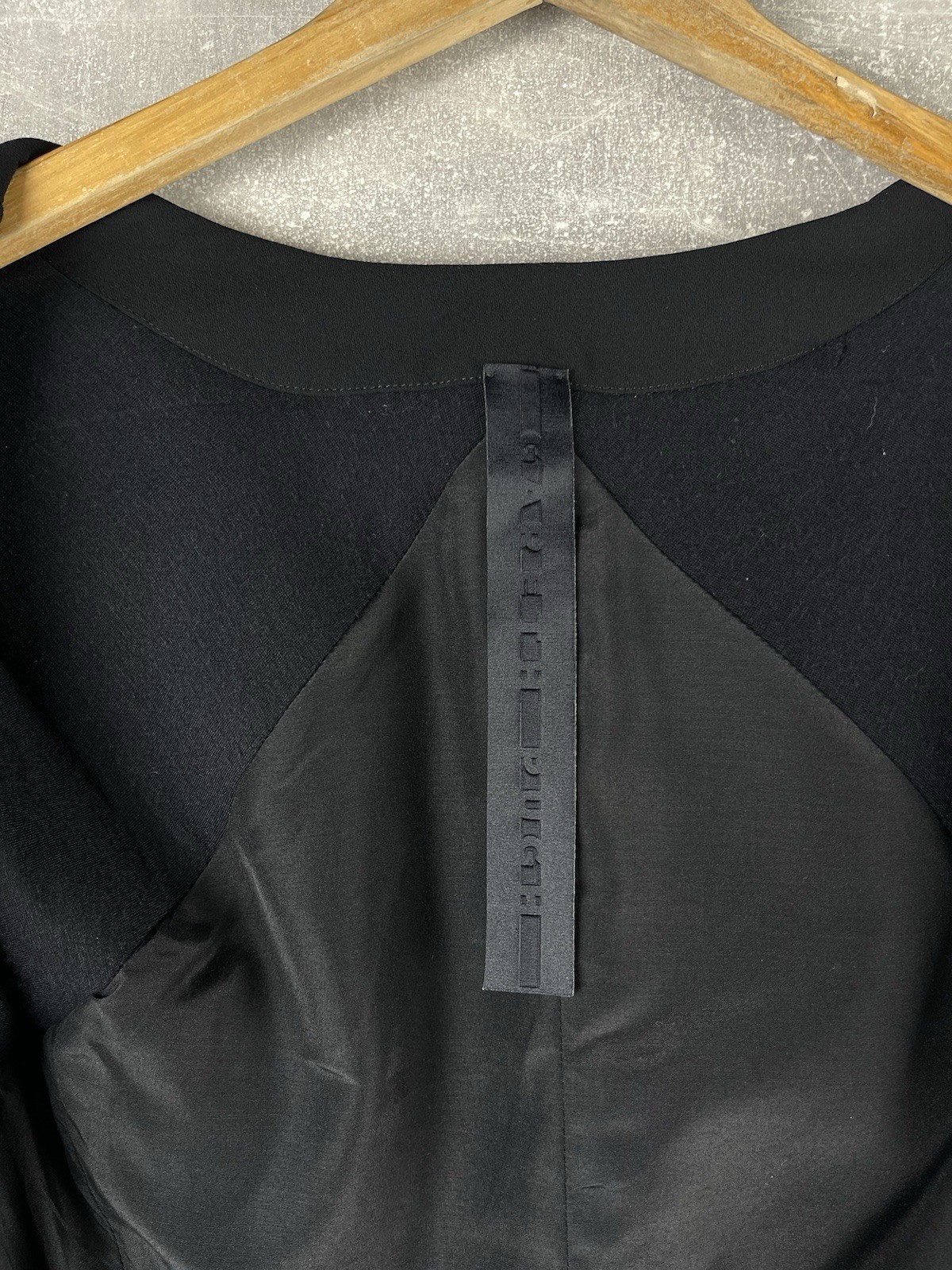 Gareth Pugh FW14 Archives Avant Grde Sculptural Zip Front Black Dress IT 44 ( L)