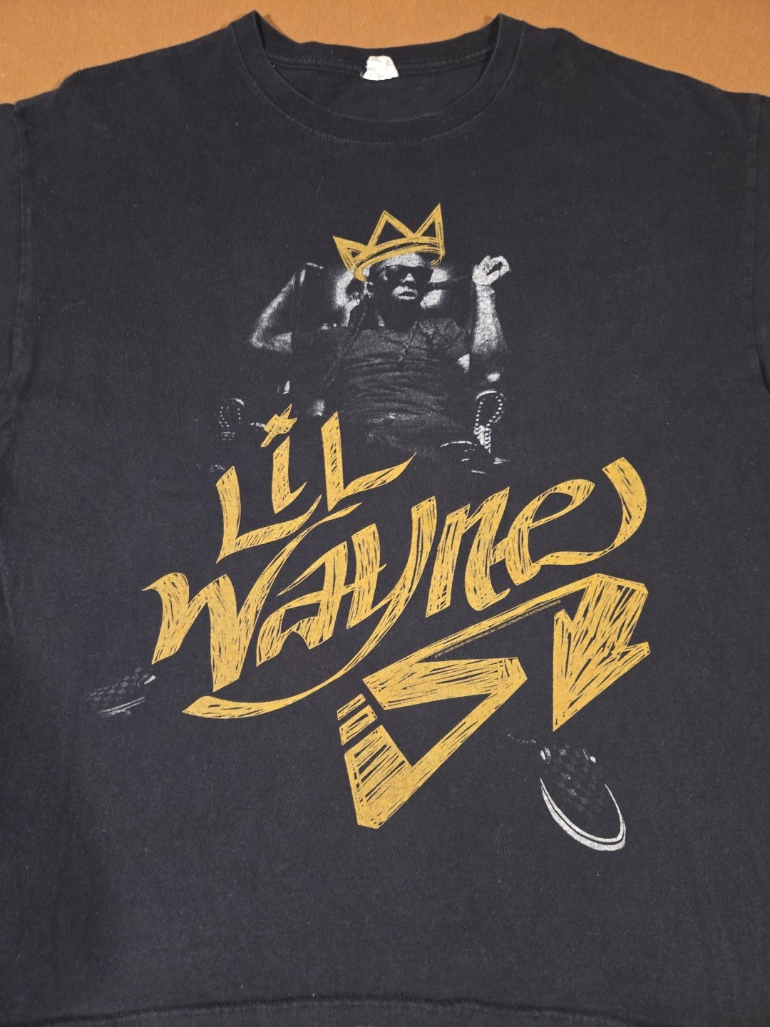 Vtg Lil Wayne Tee Shirt RARE Lil Wayne Rap Crown Anvil Black Sz XL T SHIRT