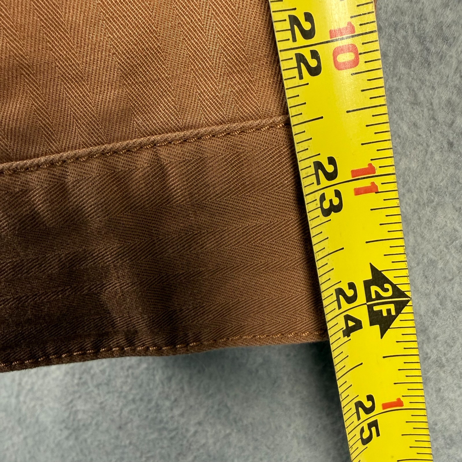 Talbots L Herringbone Twill Safari Utility Jacket Caramel Brown Field Coat