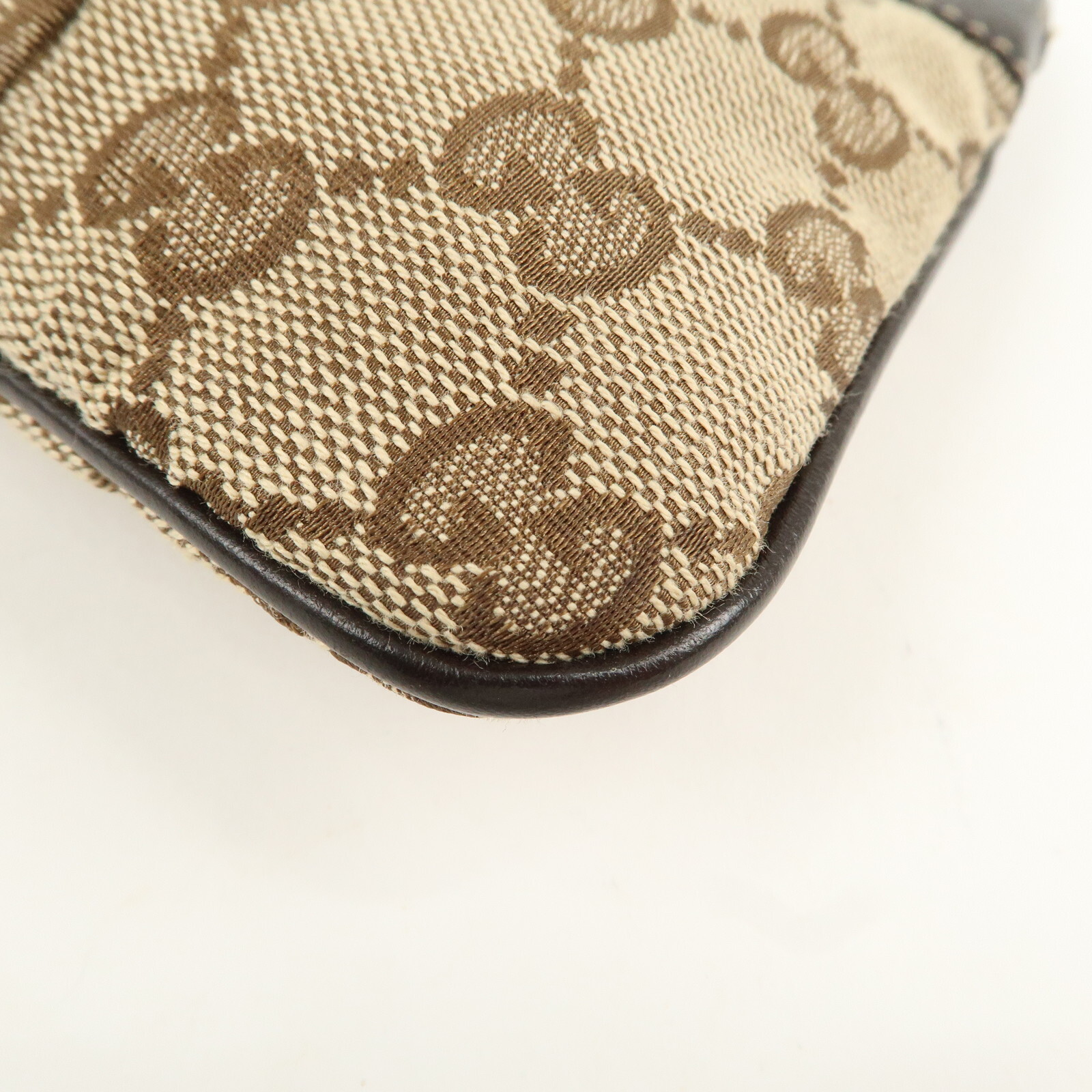 GUCCI Interlocking G GG Shoulder Bag Canvas Leather 212216 Auth Used