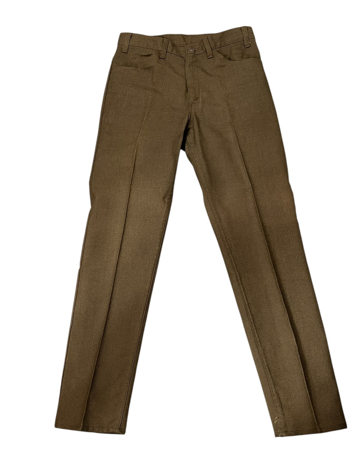 Mens Vtg 60s MOD Peg Leg Pants LEVI’S Sta Prest Hopsack Brown Black Gold Big E