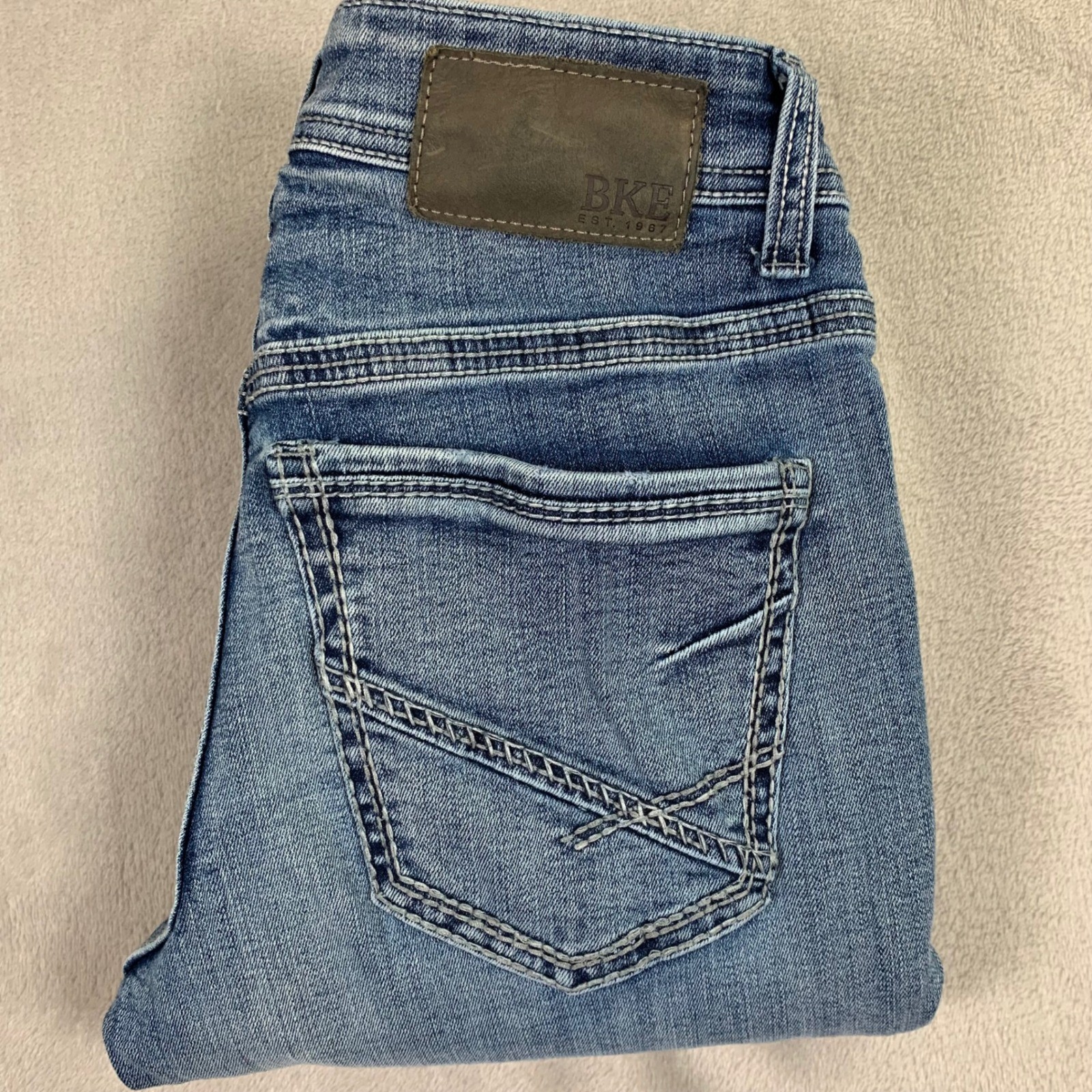 BKE Alec Slim Fit Jeans Mens 27×32 Blue Medium Wash Stretch Denim