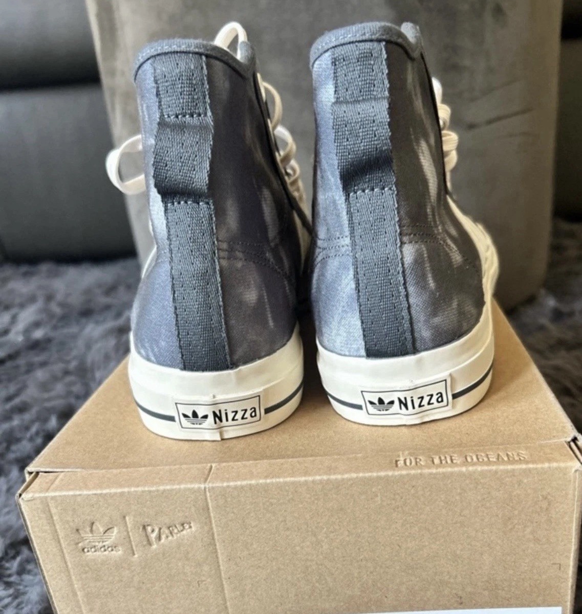 adidas Nizza Hi RF Men’s High Top Bleached Grey Wonder White GX4586 2022 Size 12