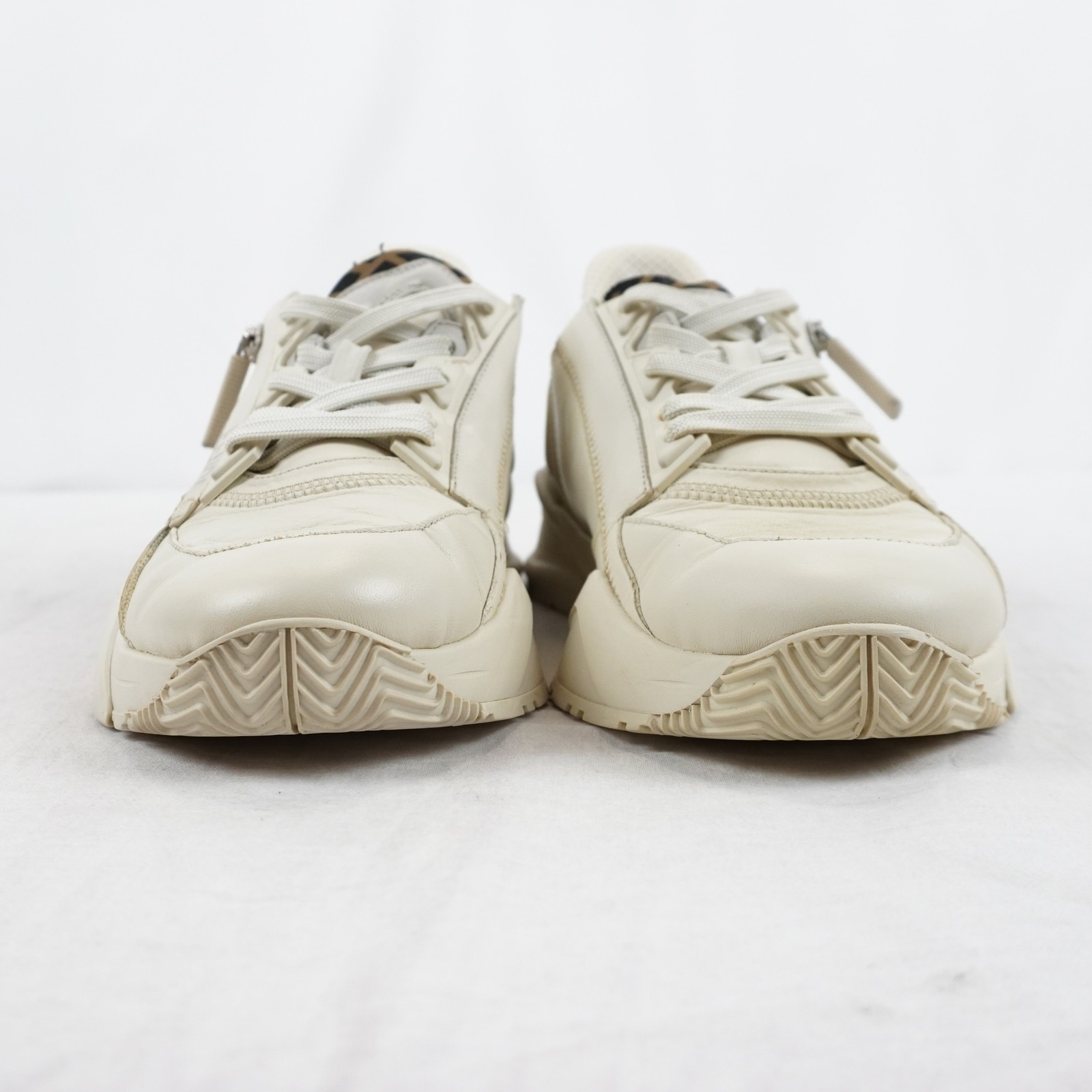 Fendi FF Flow Sneakers In White With Brown Accent – Women’s Size EU 38