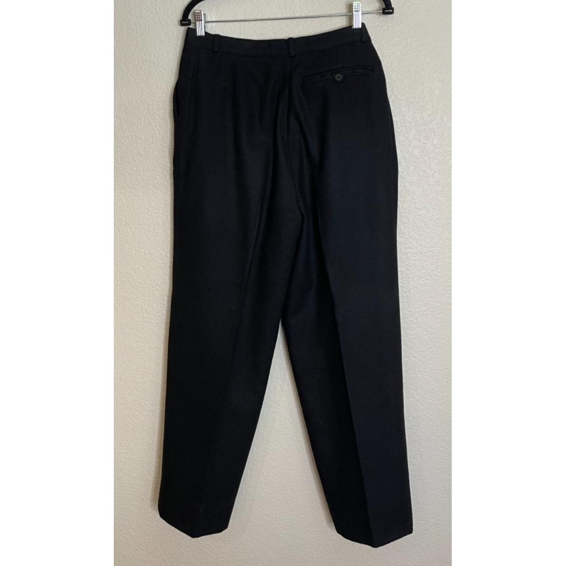 Wimbledon by Hartwell 14 Pleated Wool Blend Trousers Black High Rise Vintage
