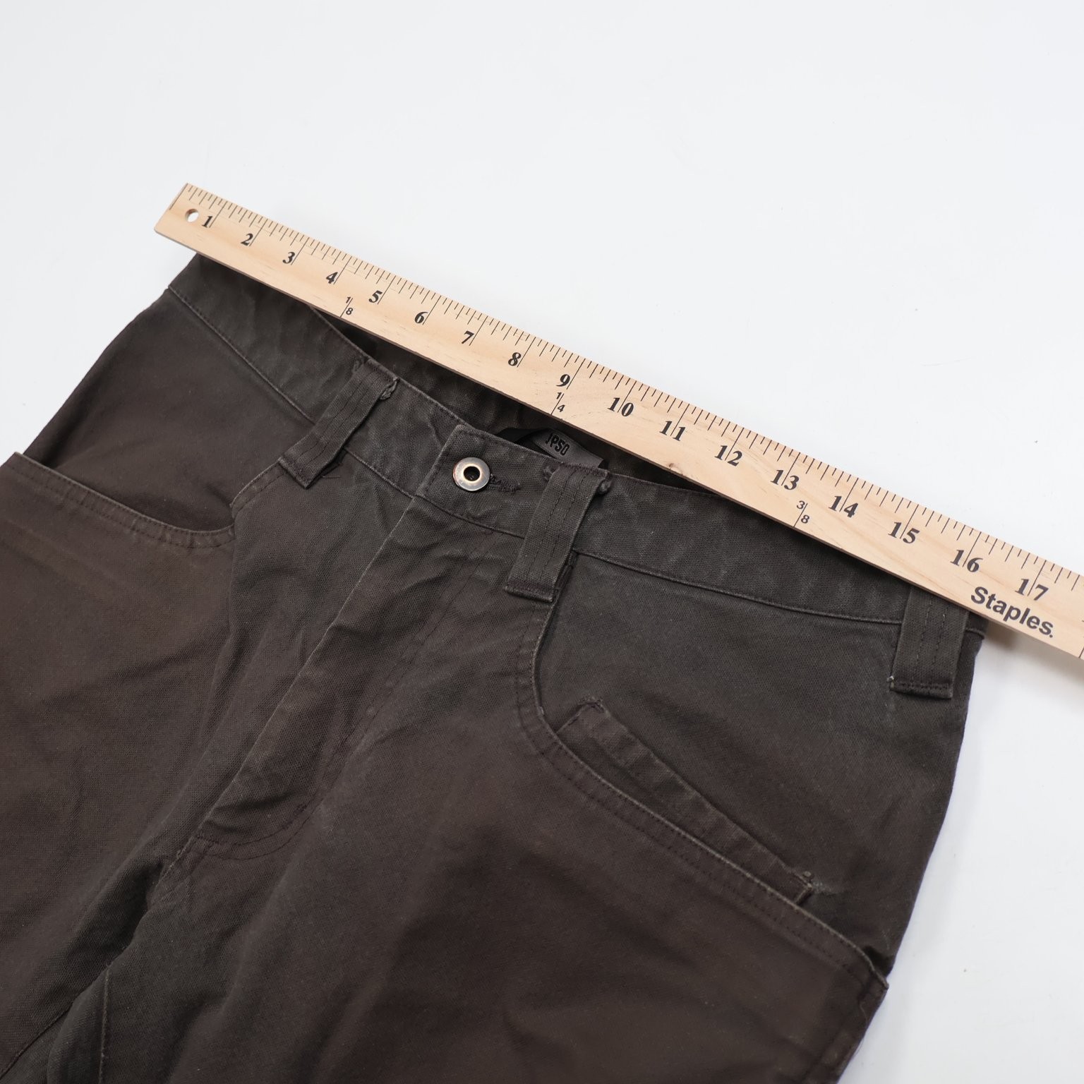 1620 Men’s Brown Cordura Stretch Work Jeans Size 32×28.5 Made in USA Distressed