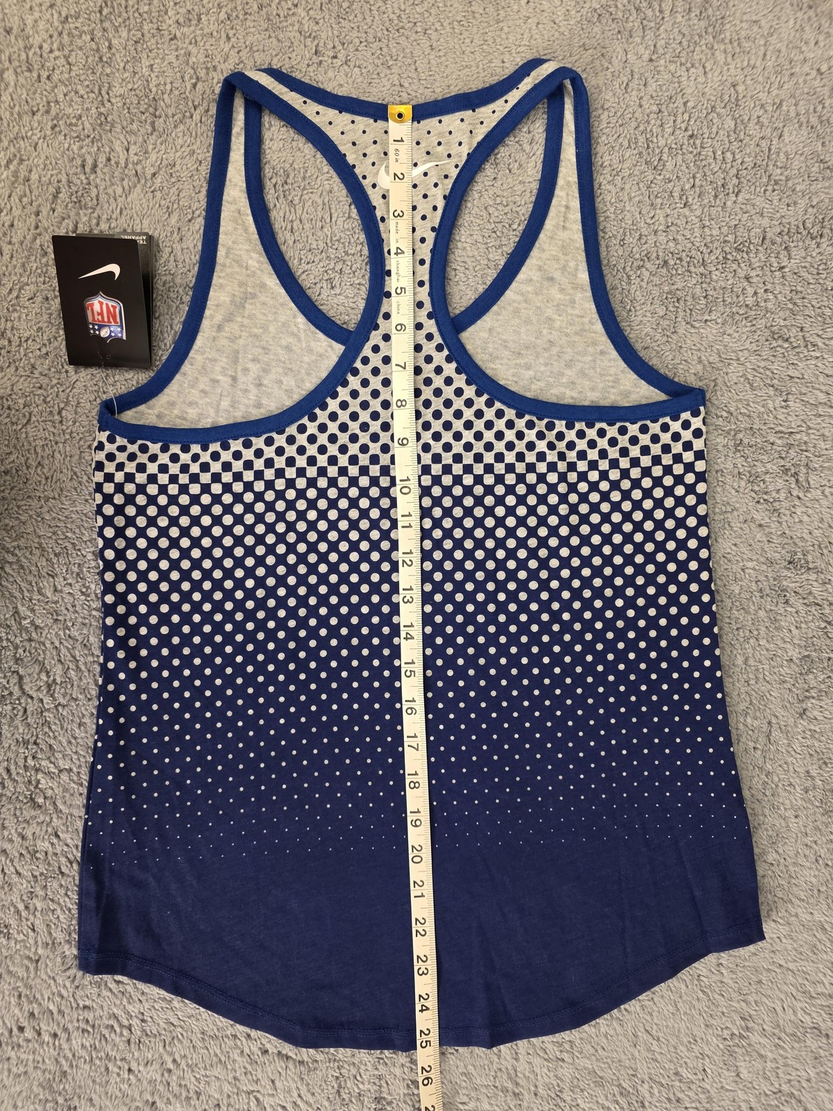 Tank Top Womens Medium Blue Gray NFL Football Racerback Nike Indianapolis Colts