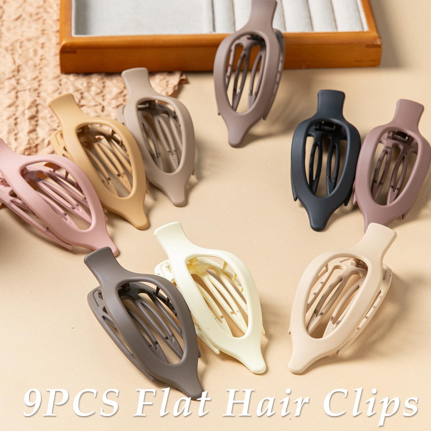 Flat Hair Clips, 9 PCS 4.7 Inch Large Side Slide Volume Duckbill Clips for Women