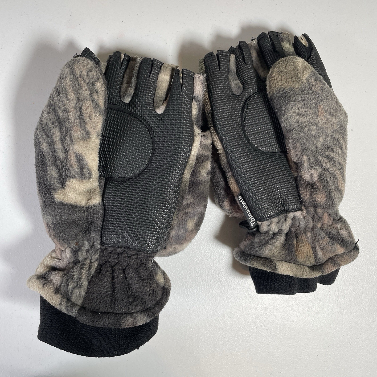 thinsulate thermal insulation gloves Hunting Camo Mittens Men’s Fleece Pop-Top L