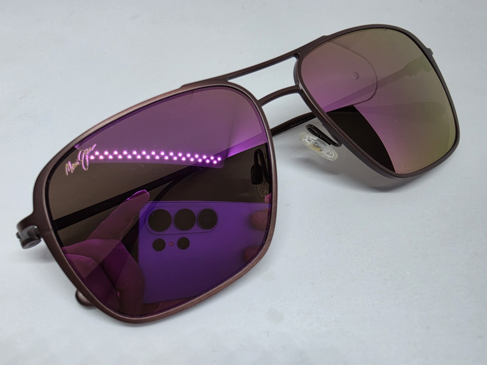 Maui Jim Beaches MJ 541 07 Titanium Matt Burgundy Frame, Maui Sunrise Polarized