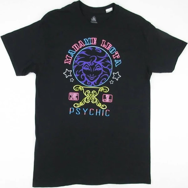 Disney Haunted Mansion Madame Leota Neon Black T-Shirt NEW
