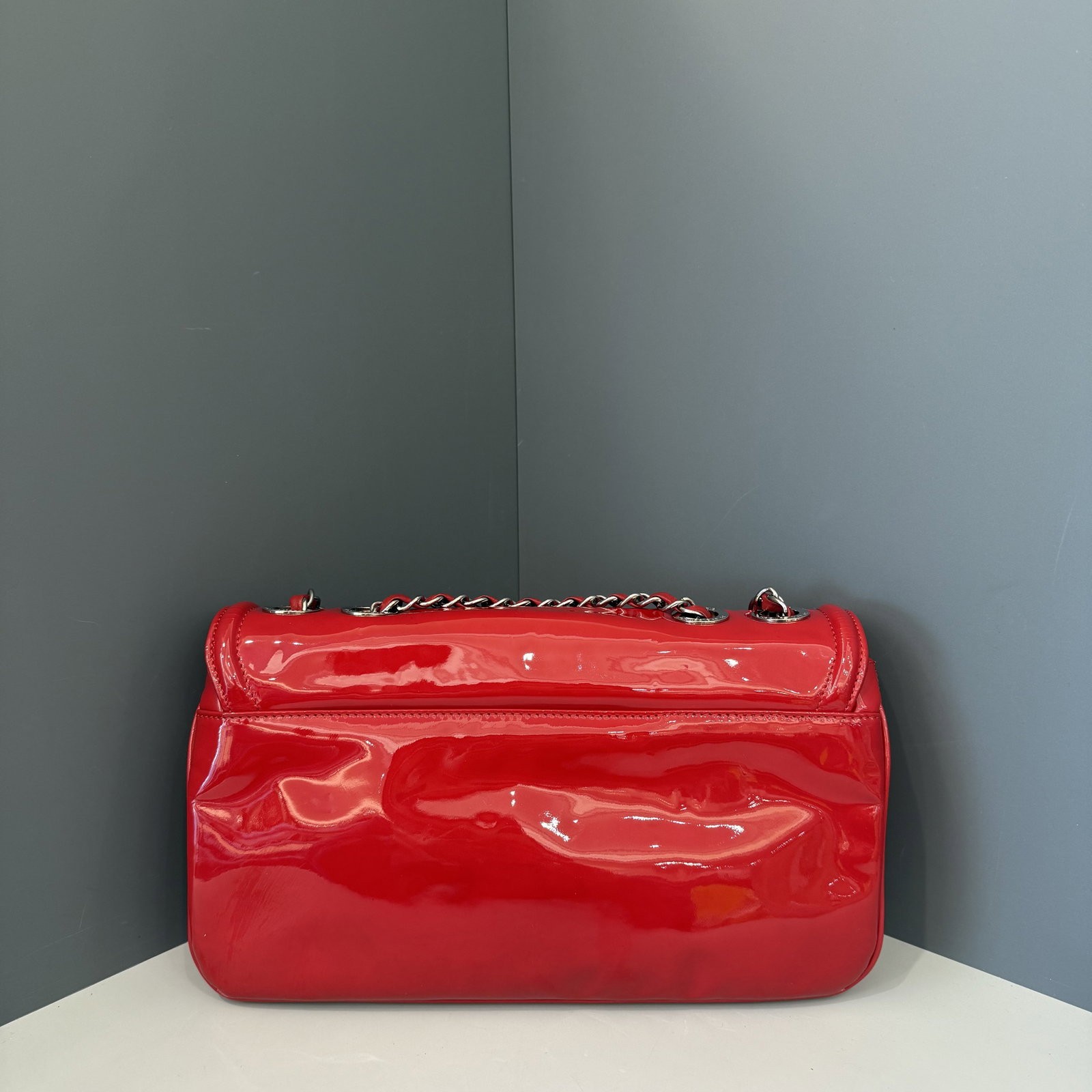 Chanel Flap Bag Red Patent Calfskin (zz022826d1)
