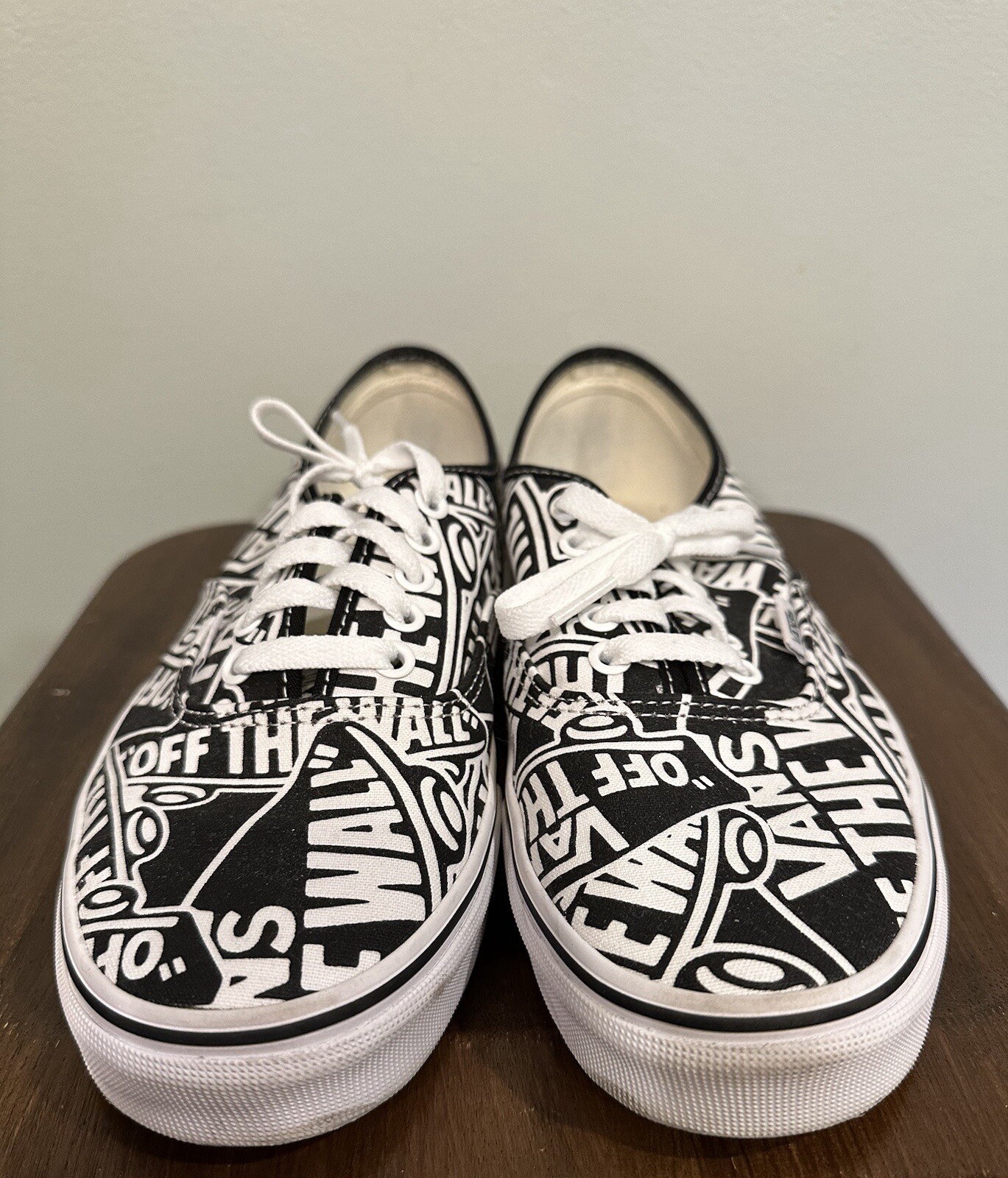 Vans Unisex Authentic OTW Repeat Black White. Size 8M/9.5W Off The Wall Skate