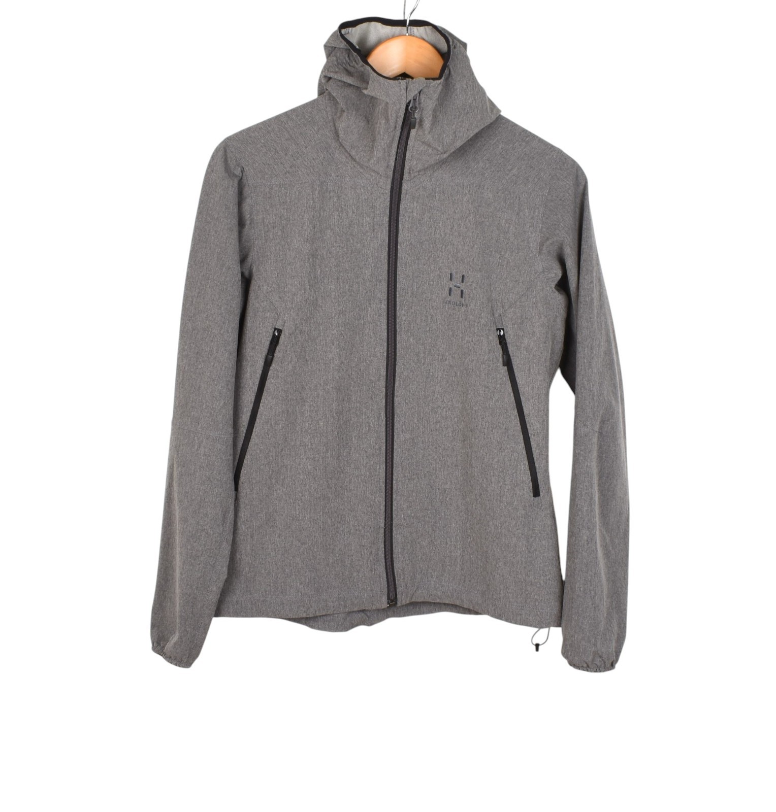 Haglofs Boa Hooded Women Grey Jacket Coat Size M