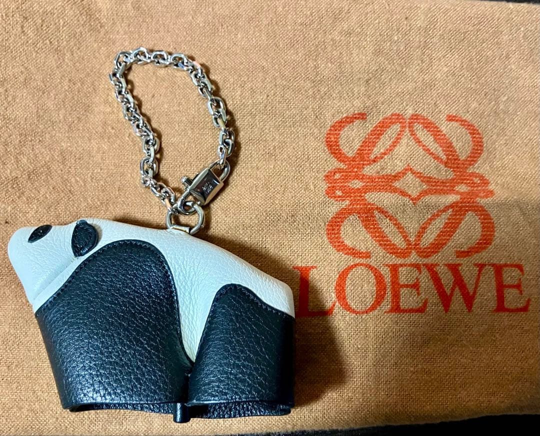 Loewe Women Wallet Keychain Charm Panda Limited Edition VHTF Designer Collection