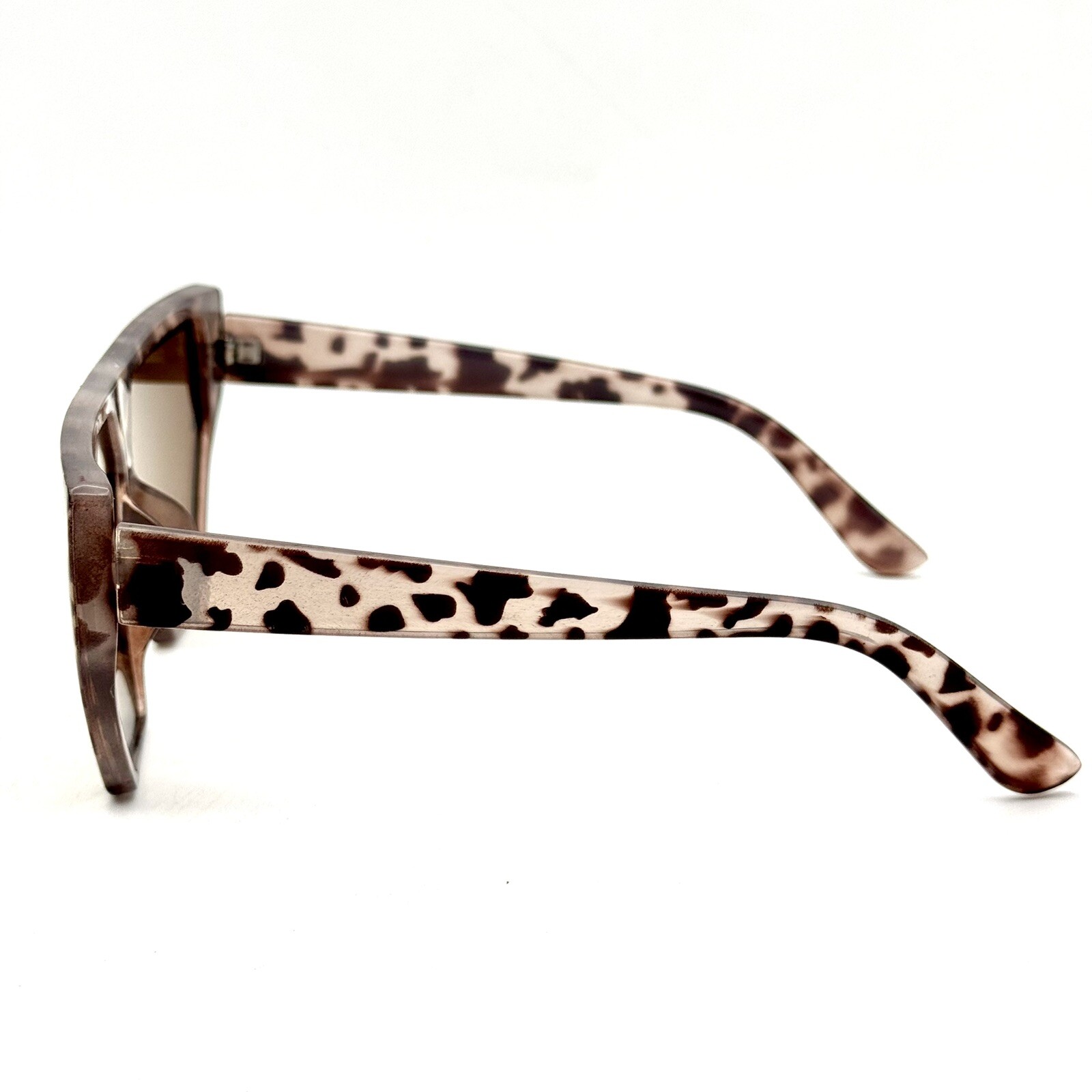 Geometric Fashion Sunglasses Designer Tortoise Shell Frame And Gold Accents