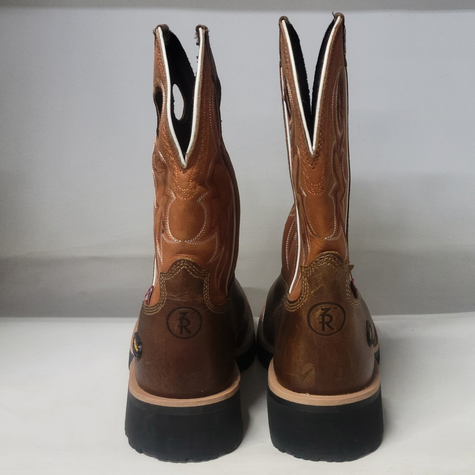 Tony Lama Comanche Compt Toe Boot Brown (LEFT 9.5D / RIGHT 9.5EE)