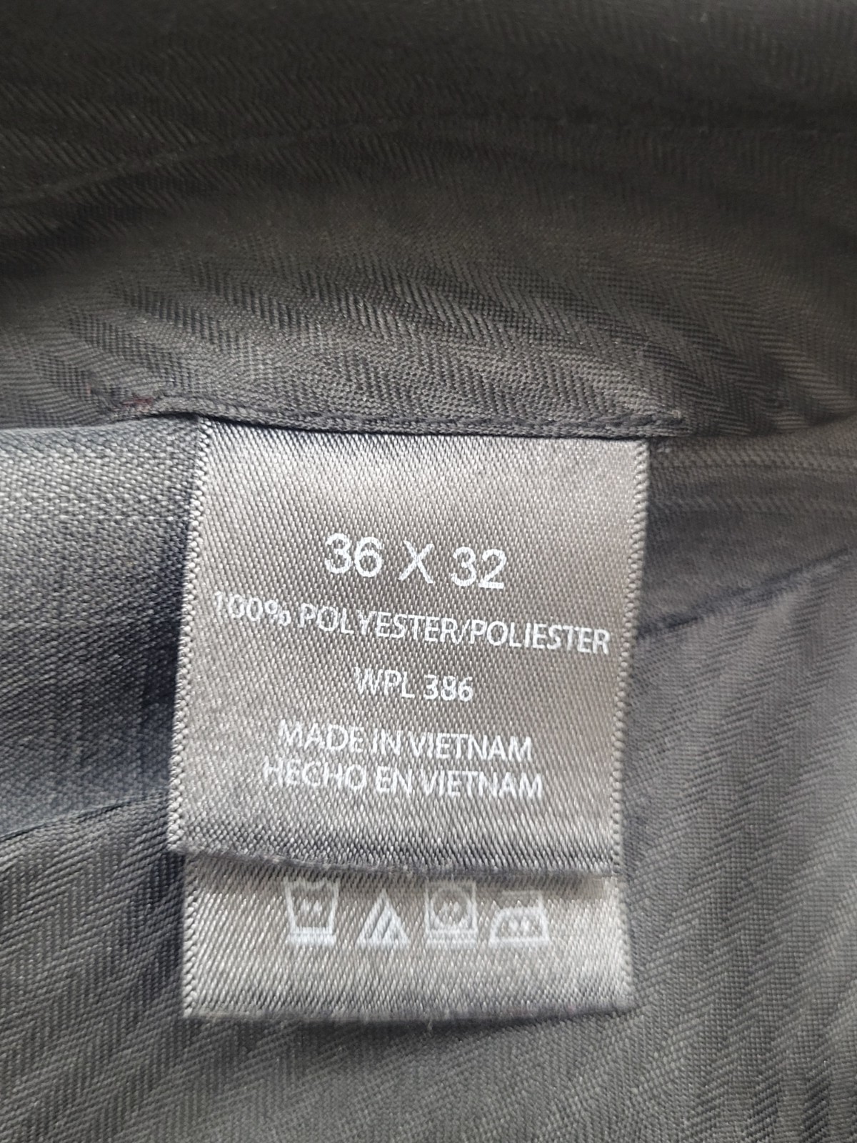 Kenneth Cole Reaction Men’s Black Textured Dress Suit Pants WPL 386 Size 36×32