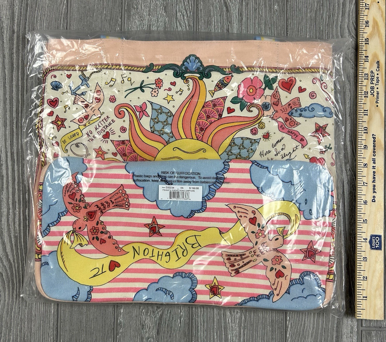 Brighton Siren’s Song Tote Canvas Mermaid Love Beach Tote Bag D30234 MSRP $150