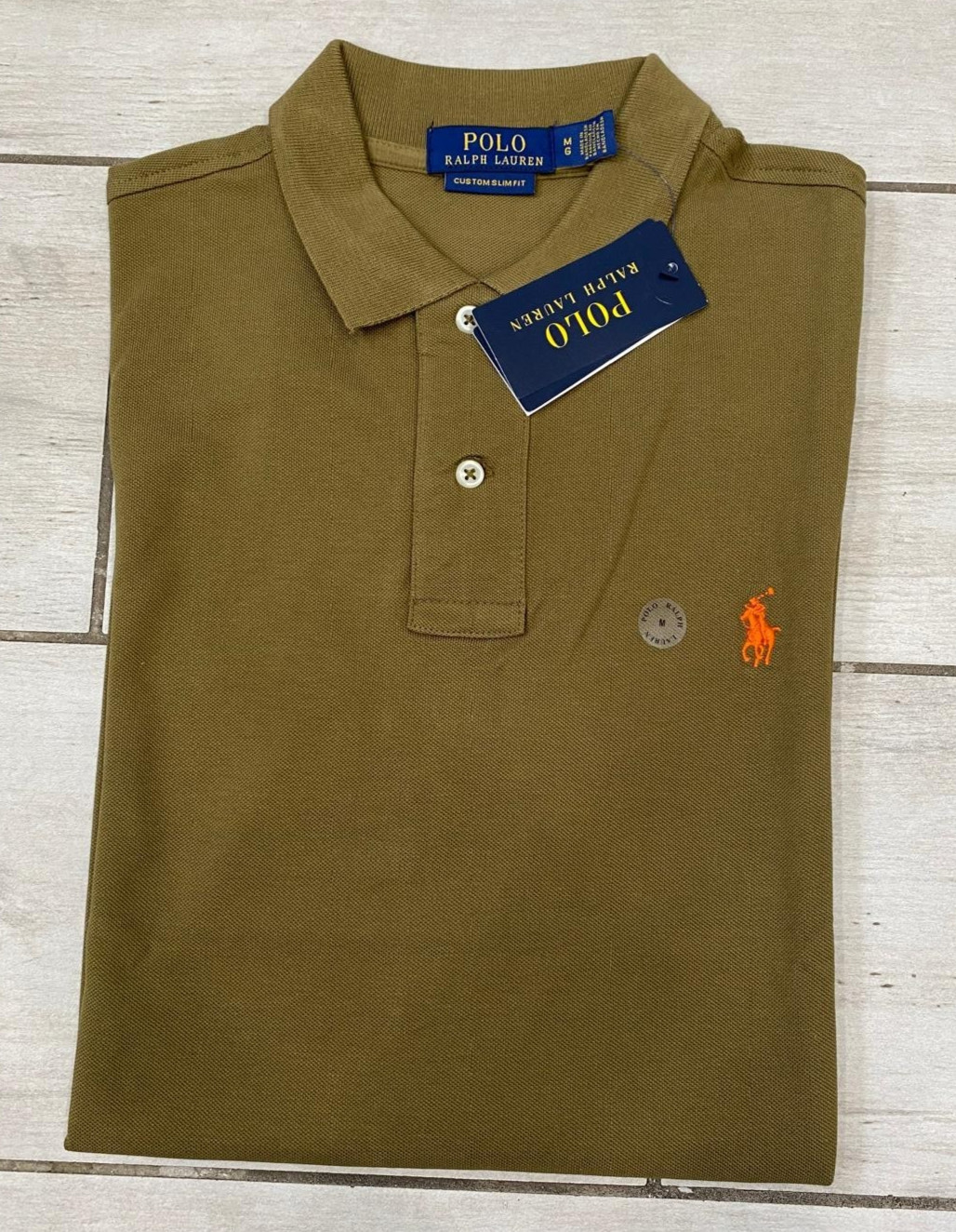NWT Polo Ralph Lauren Men’s Custom Slim Fit Mesh Polo Shirt -Olive,White S-2XL