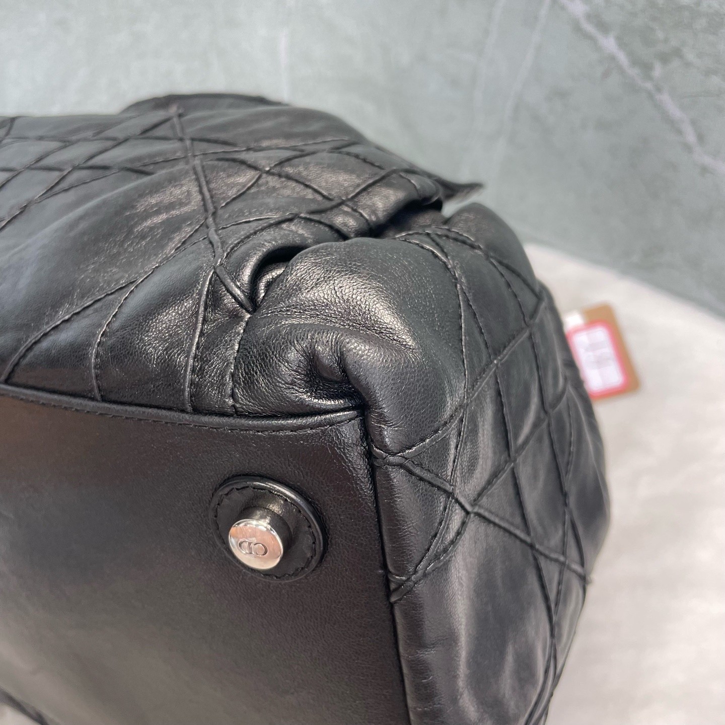 Dior Pre-Owned Authentic Shoulder Bag 40*16*25 Silver Free Tracked Shipping