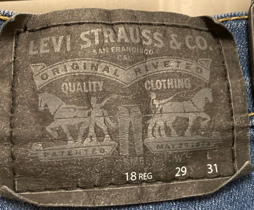 Levi’s Mens 511 Slim Fit Blue Stretch Denim Jeans (Boys Size 18 / 29×31)
