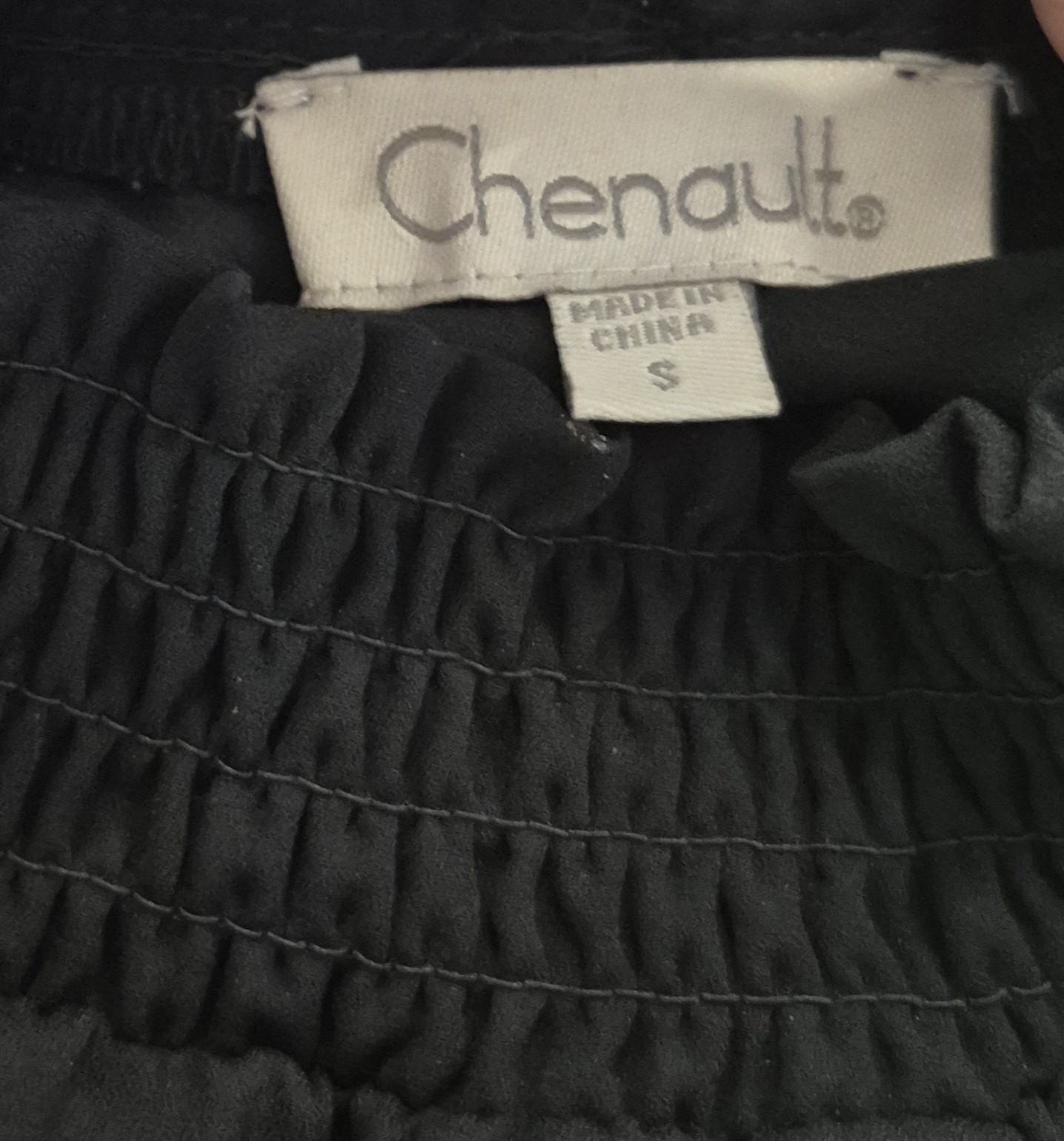 Chenault Black Embroidered Floral Mock Neck Sleeveless Blouse Top Size S