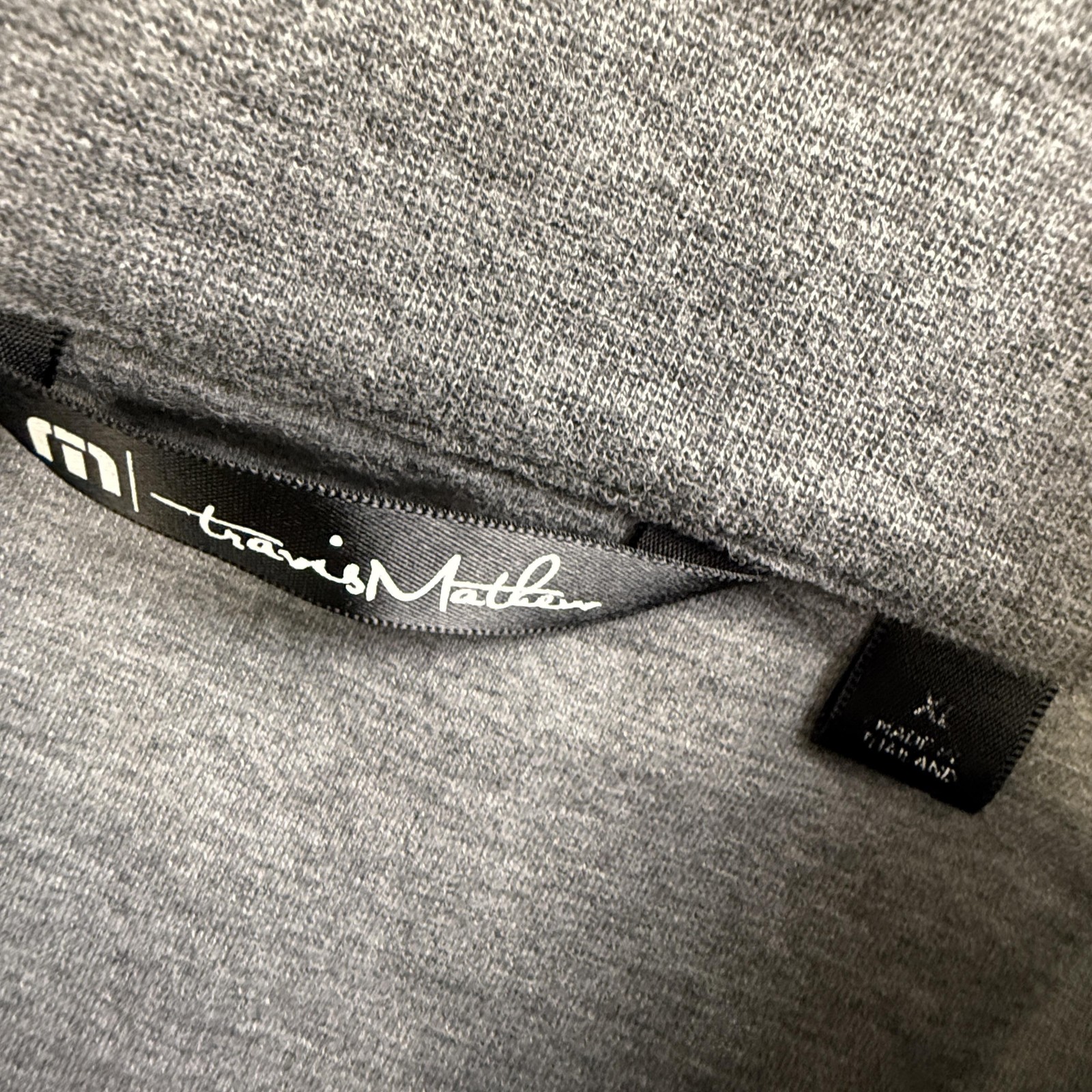 Travis Mathew Pullover Mens XL Gray Pebble Beach Golf Quarter Zip Performance