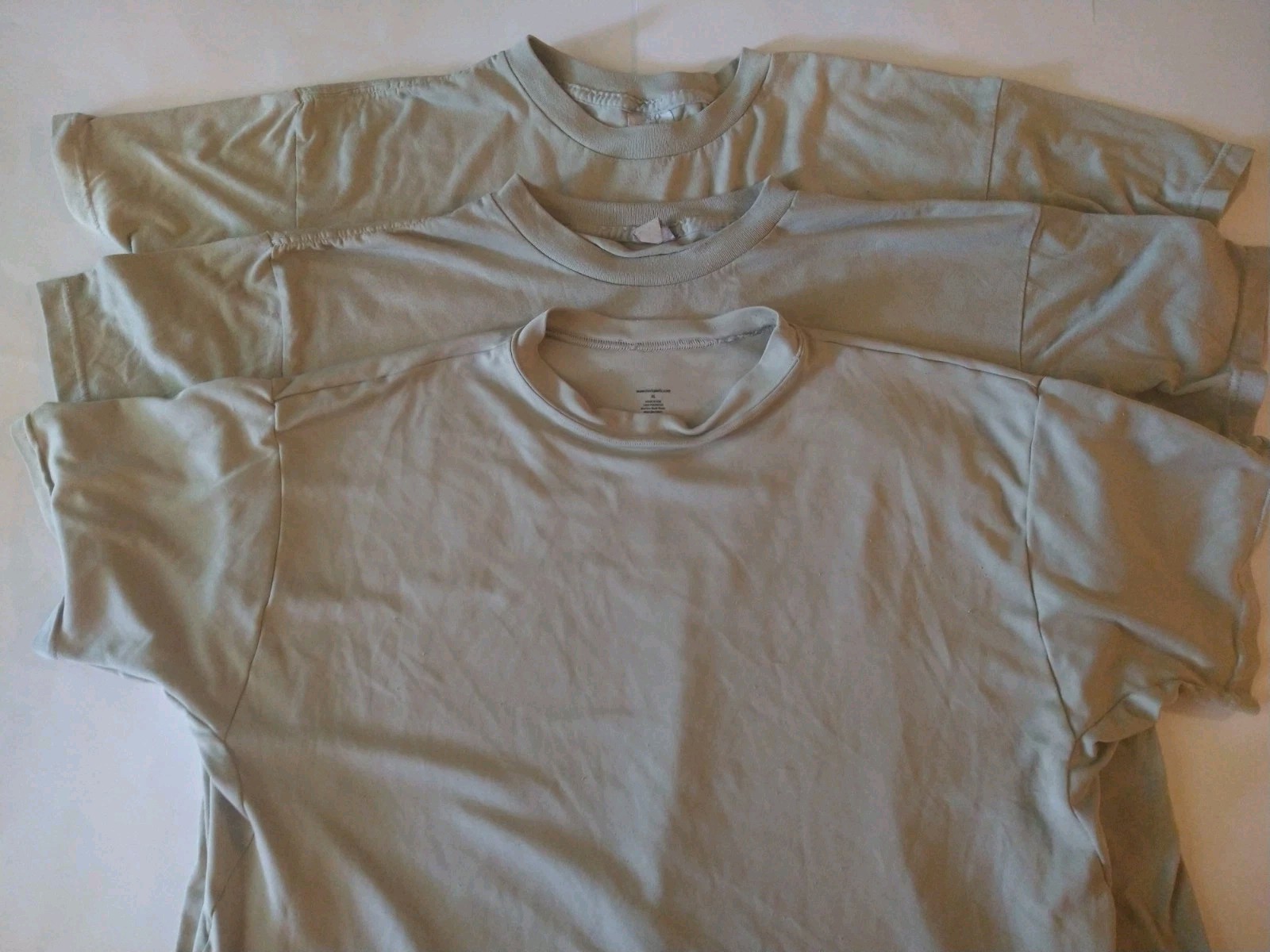 Lot Of 3 DLA Troop Support Shirts Mens XL Biege US Military Issue Marines Army
