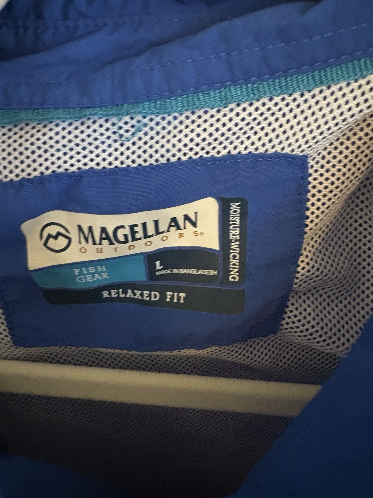Magellan Fishing Gear Button Down Short Sleeves Relaxed Fit Men’s L Laguna Madre