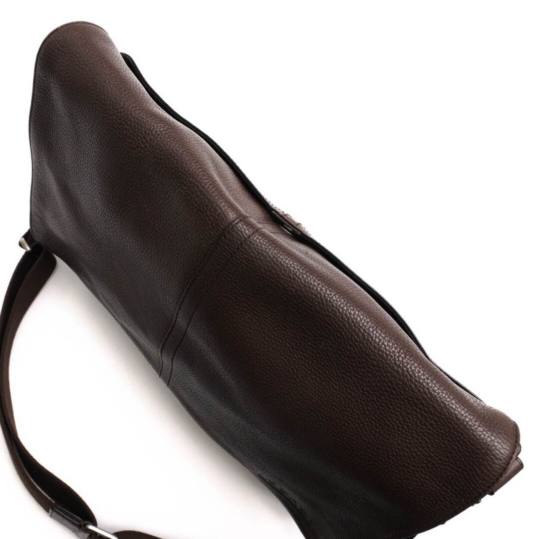 COACH shoulder bag for men leather dark brown F70423 CAMDEN pebbled leather mes