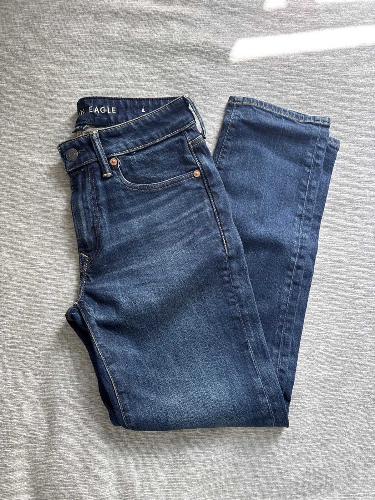 AMERICAN EAGLE Slim Straight Airflex+ Denim Jeans Dark Wash Mens Sz 28×28