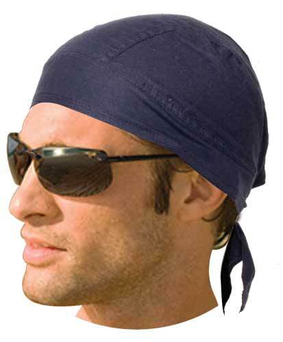 Blue Bandana Head Wrap Skull Cap Do Rag Motorcycle Doo Du Dew Hair Scarf Cotton