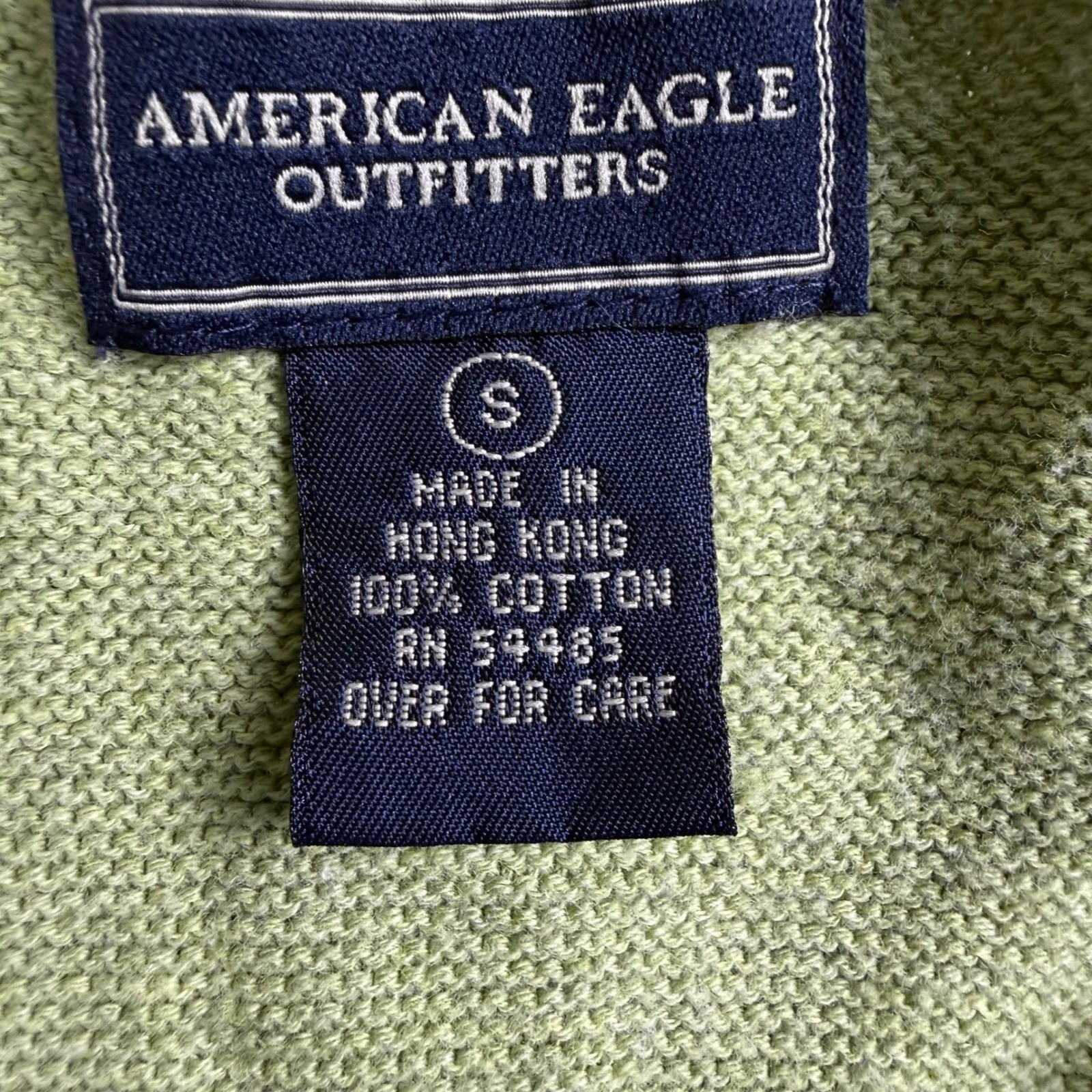 Vintage 90s American Eagle Cardigan Women Small Lime Single Button Cotton Y2K