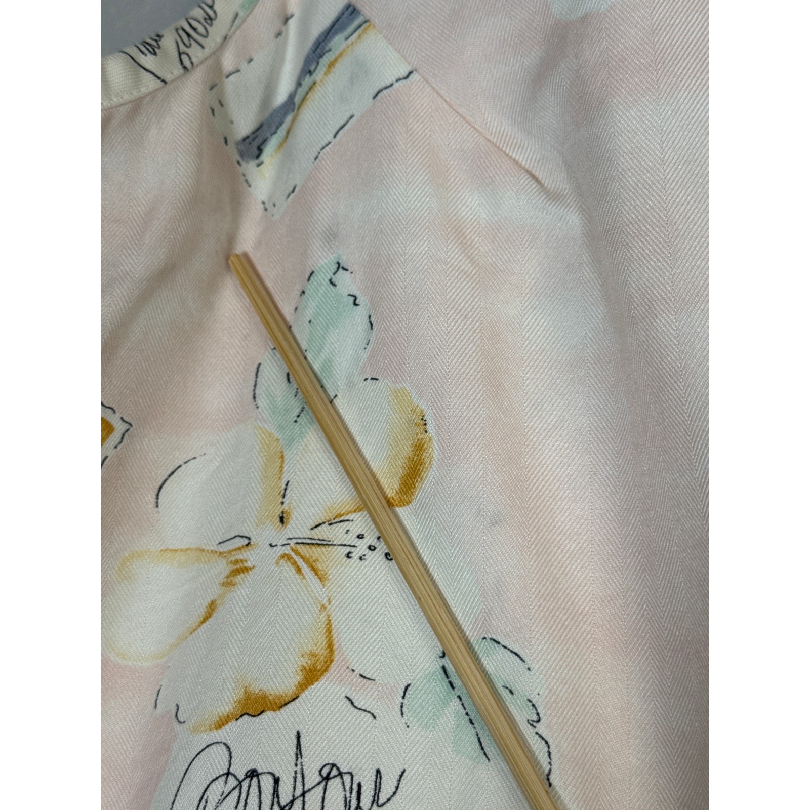 Pineapple Moon 100% Silk Pink Shift Dress Medium Postcards Blush Euro Summer