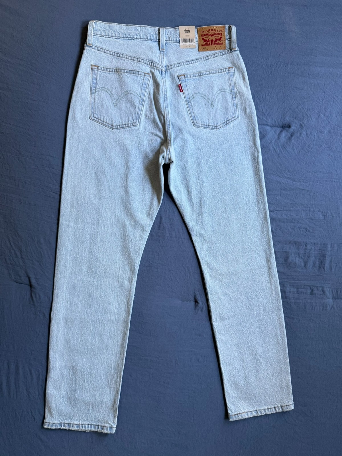 Levi’s 501 Original Fit Women’s Jeans 30″ Inseam Light Indigo Wash Stretch Denim